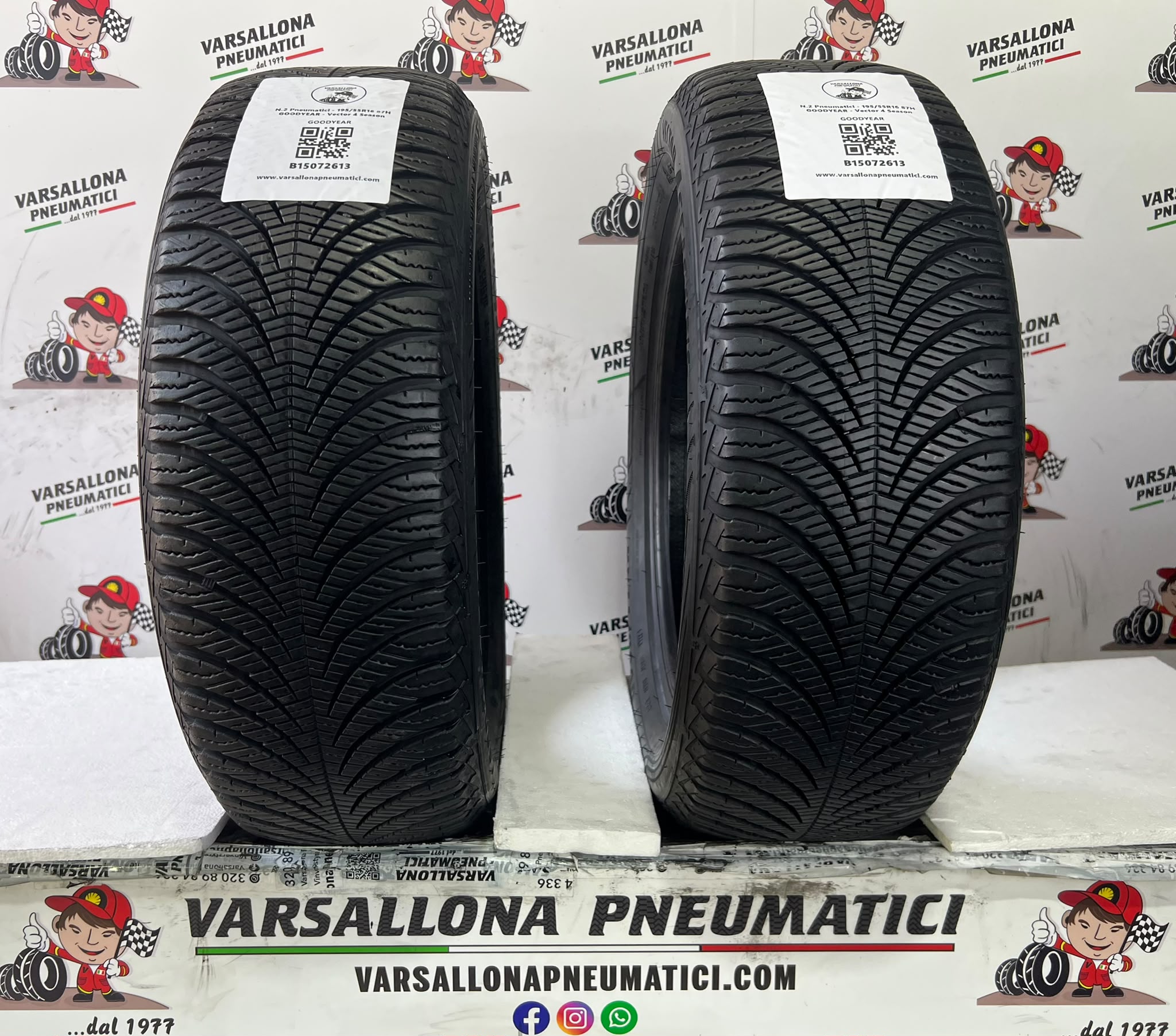 N.2 Pneumatici - 195/55R16 87H GOODYEAR - Vector 4 Season