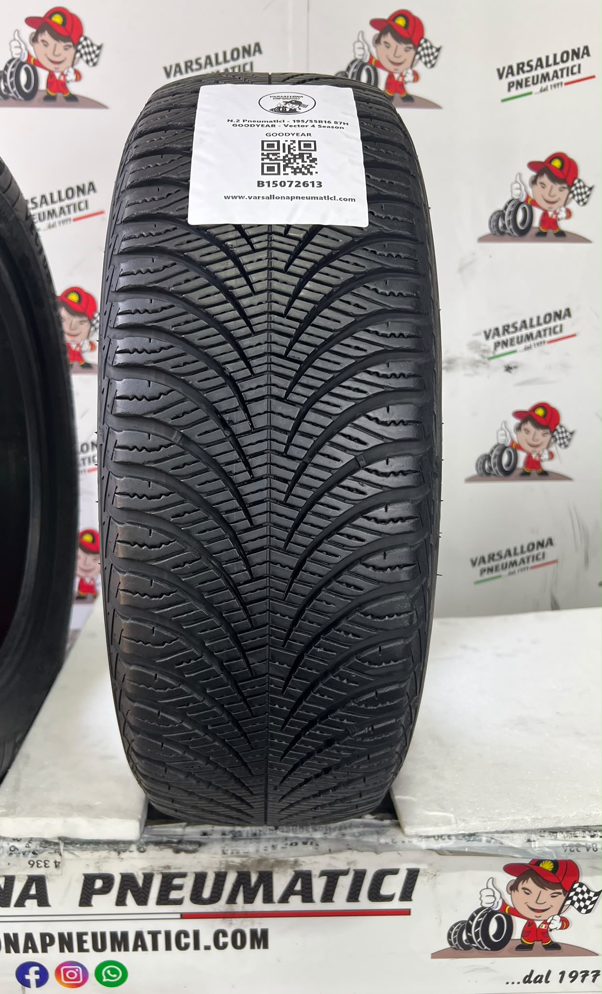 N.2 Pneumatici - 195/55R16 87H GOODYEAR - Vector 4 Season - immagine 2