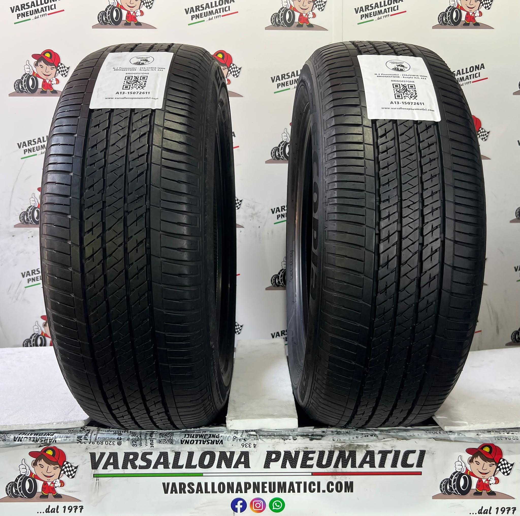 N.2 Pneumatici - 235/55R18 100H BRIDGESTONE - Ecopia H/L 422