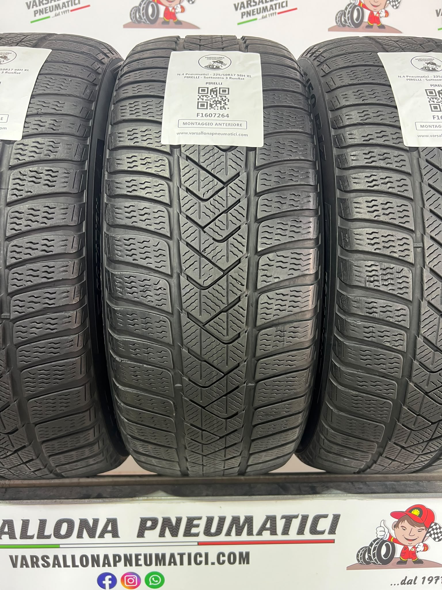N.4 Pneumatici - 225/50R17 98H XL PIRELLI - Sottozero 3 Runflat - immagine 2