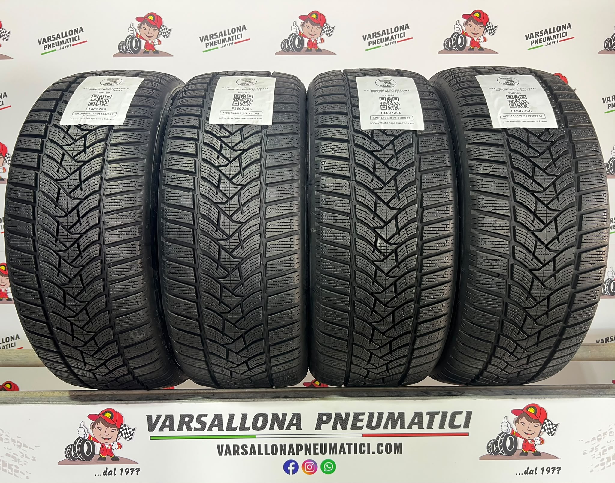 N.4 Pneumatici - 225/45R18 95V XL DUNLOP - Winter Sport 5