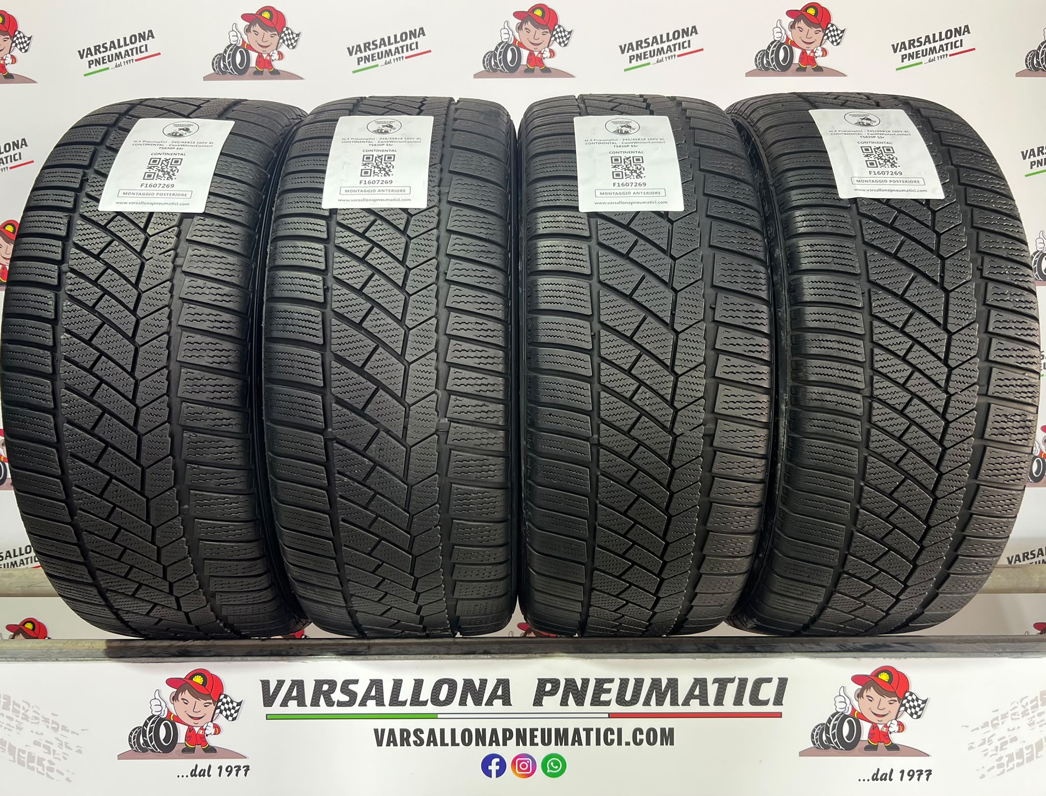 N.4 Pneumatici - 245/45R18 100V XL CONTINENTAL - Conti Winter Contact TS830P SSR