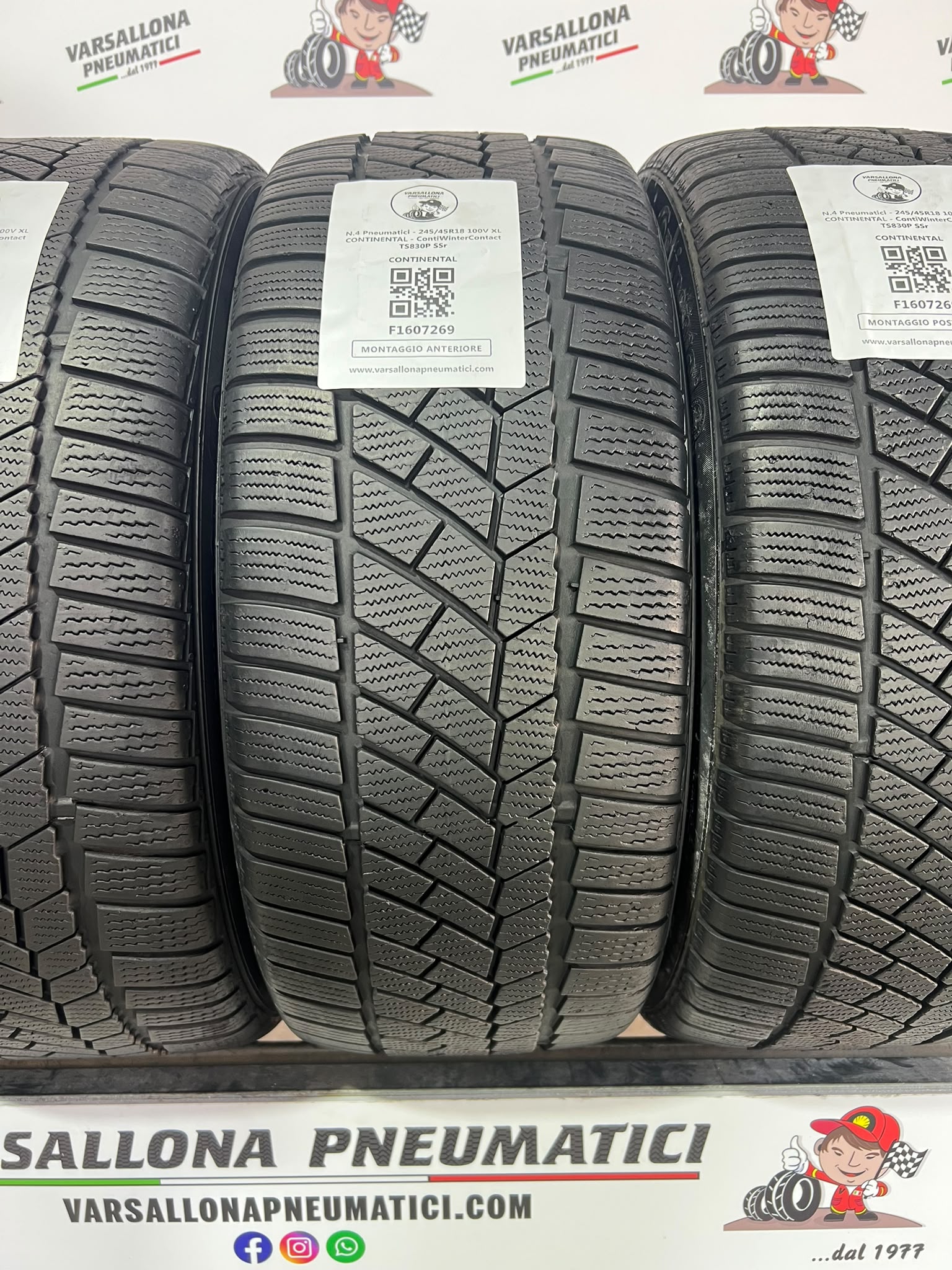N.4 Pneumatici - 245/45R18 100V XL CONTINENTAL - Conti Winter Contact TS830P SSR - immagine 2