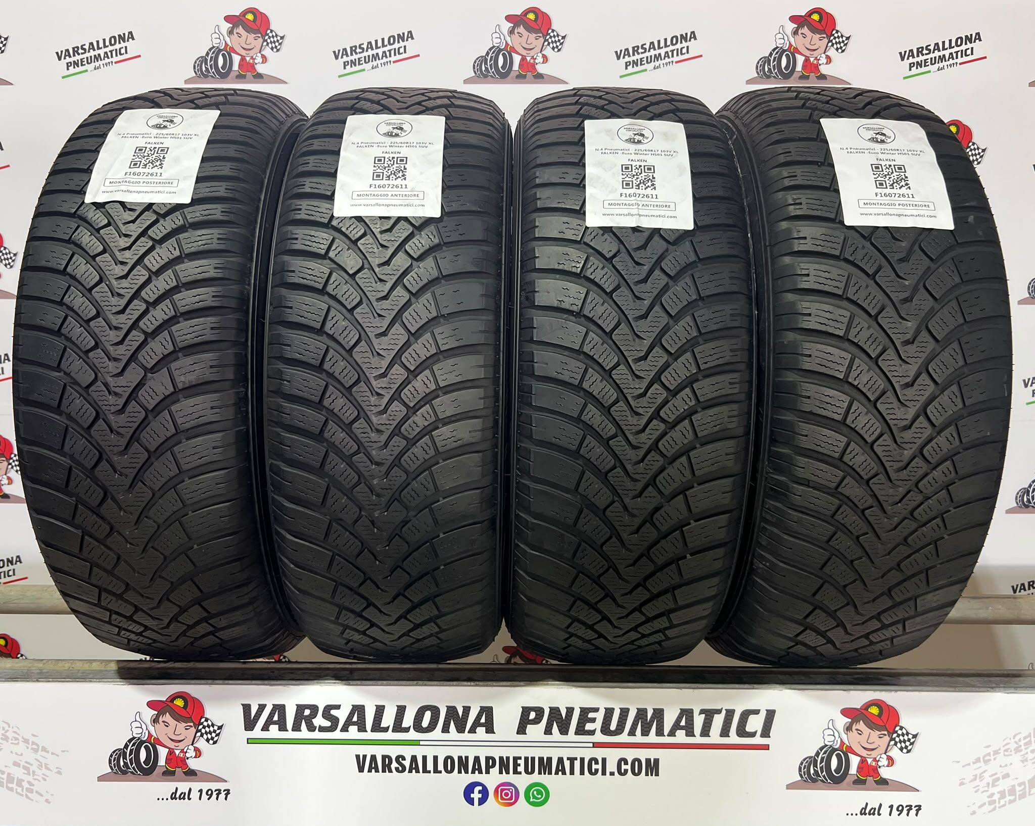 N.4 Pneumatici - 225/60R17 103V XL FALKEN - Euro Winter HS01 SUV