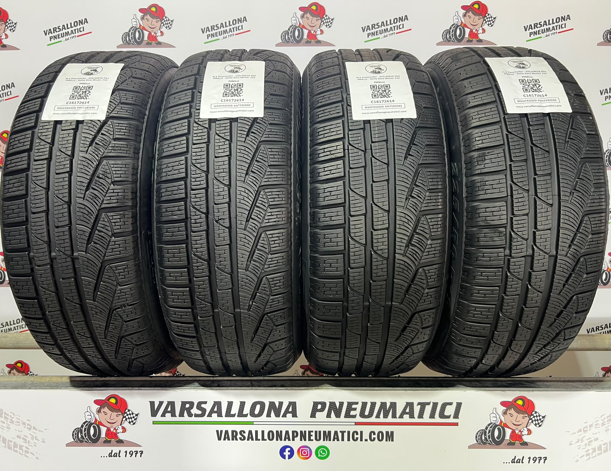 N.4 Pneumatici - 225/50R18 99H PIRELLI - Sottozero Winter 210