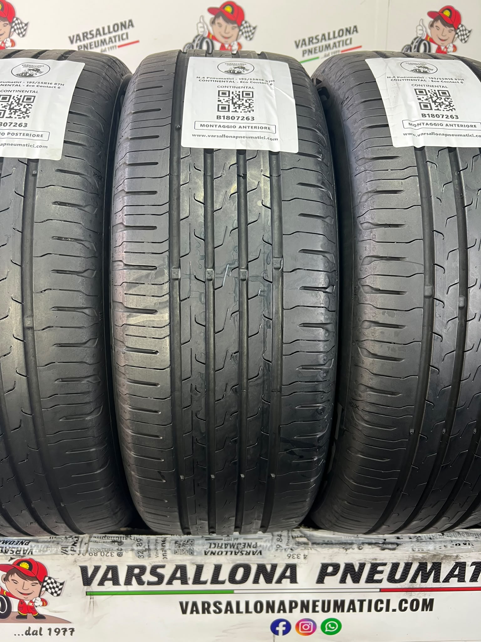 N.4 Pneumatici - 195/55R16 87H CONTINENTAL - Eco Contact 6 - immagine 2