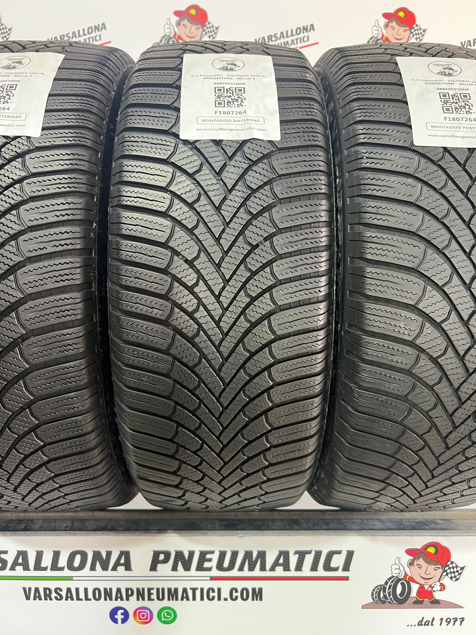 N.4 Pneumatici - 225/55R18 102V XL BRIDGESTONE - Blizzak 6 - immagine 2