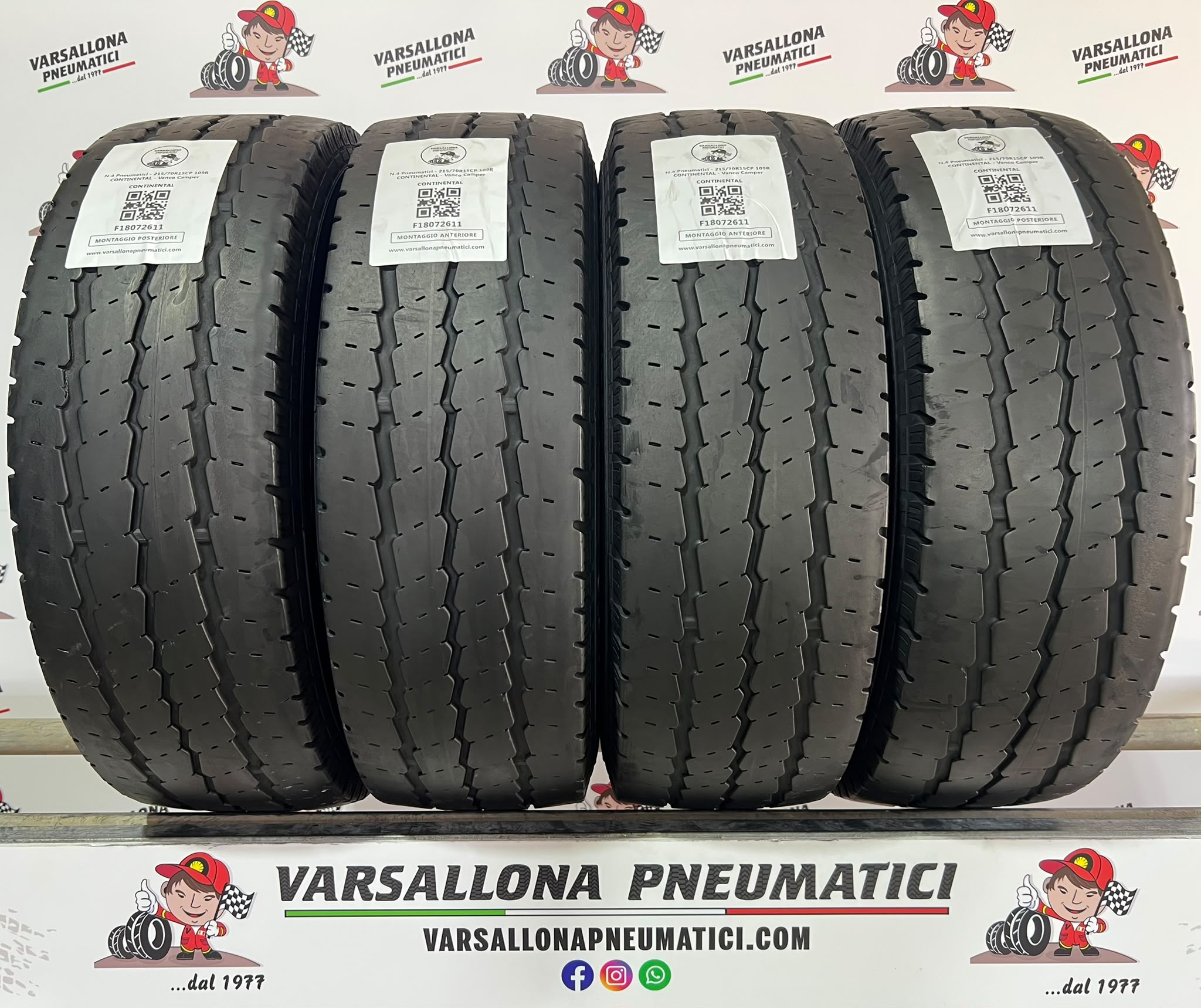 N.4 Pneumatici - 215/70R15CP 109R CONTINENTAL - Vanco Camper