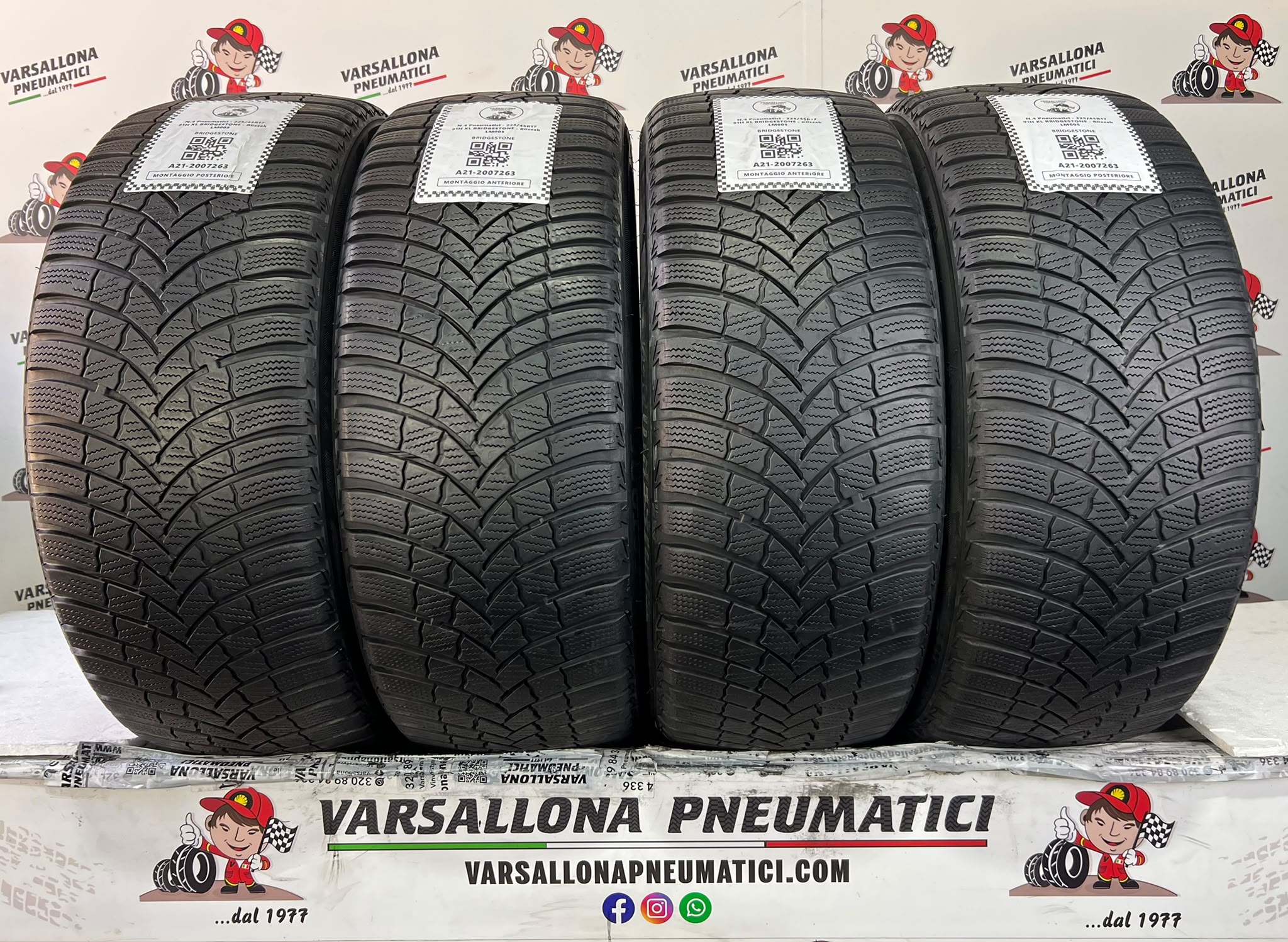 N.4 Pneumatici - 225/45R17 91H XL BRIDGESTONE - Blizzak LM005