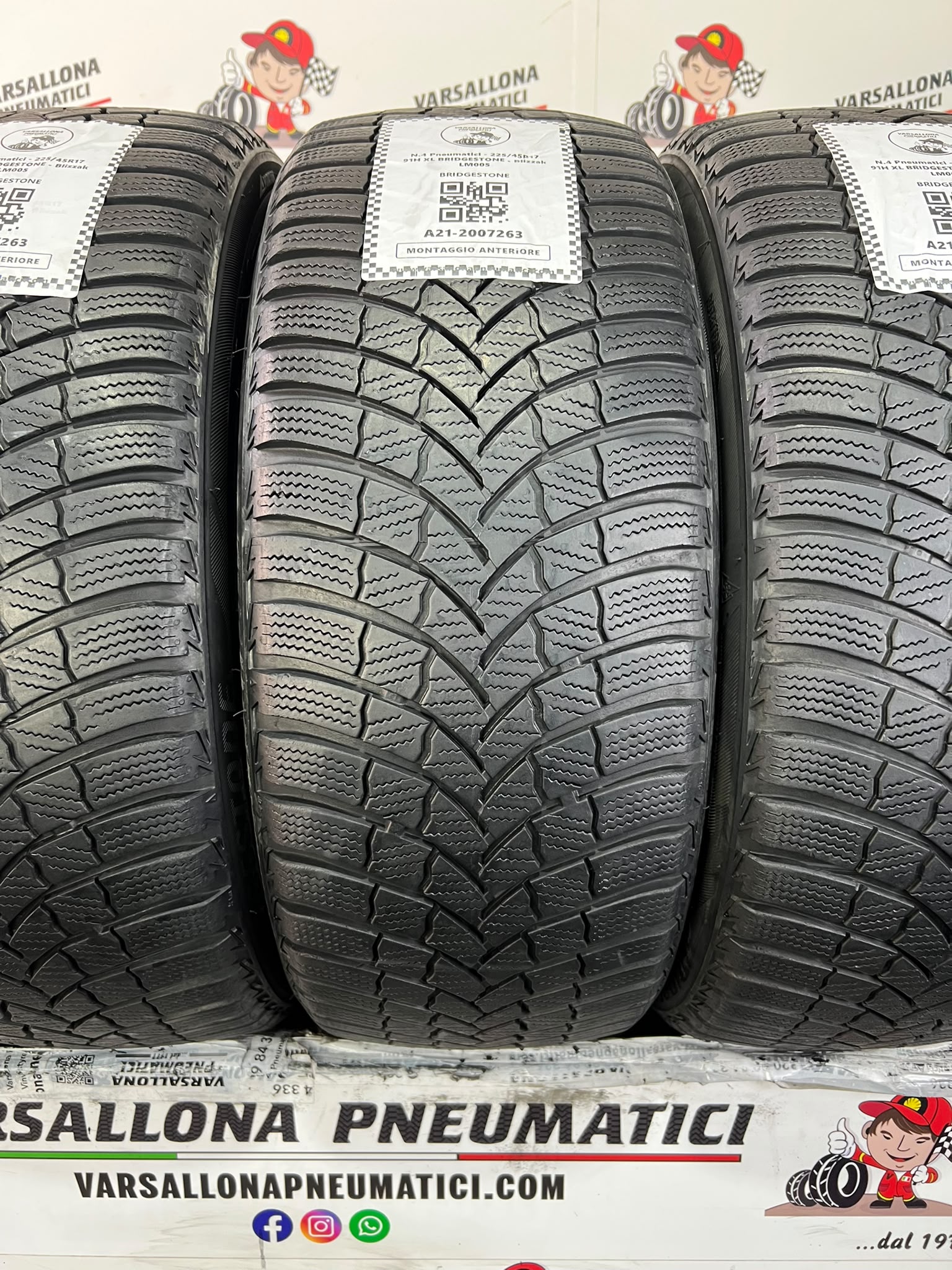 N.4 Pneumatici - 225/45R17 91H XL BRIDGESTONE - Blizzak LM005 - immagine 2