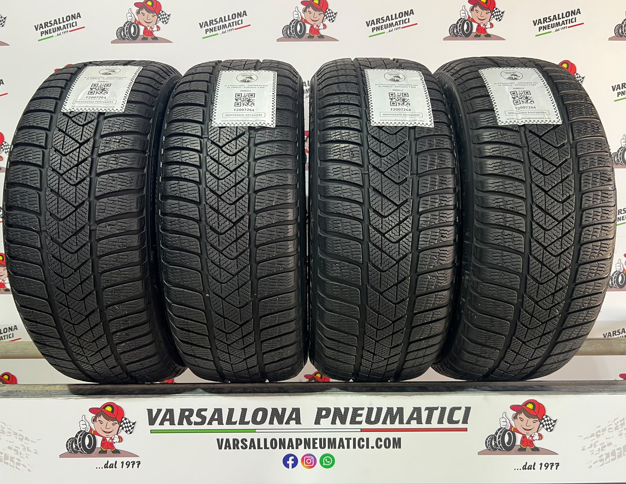 N.4 Pneumatici - 225/45R18 95V XL PIRELLI - Sottozero 3 MO