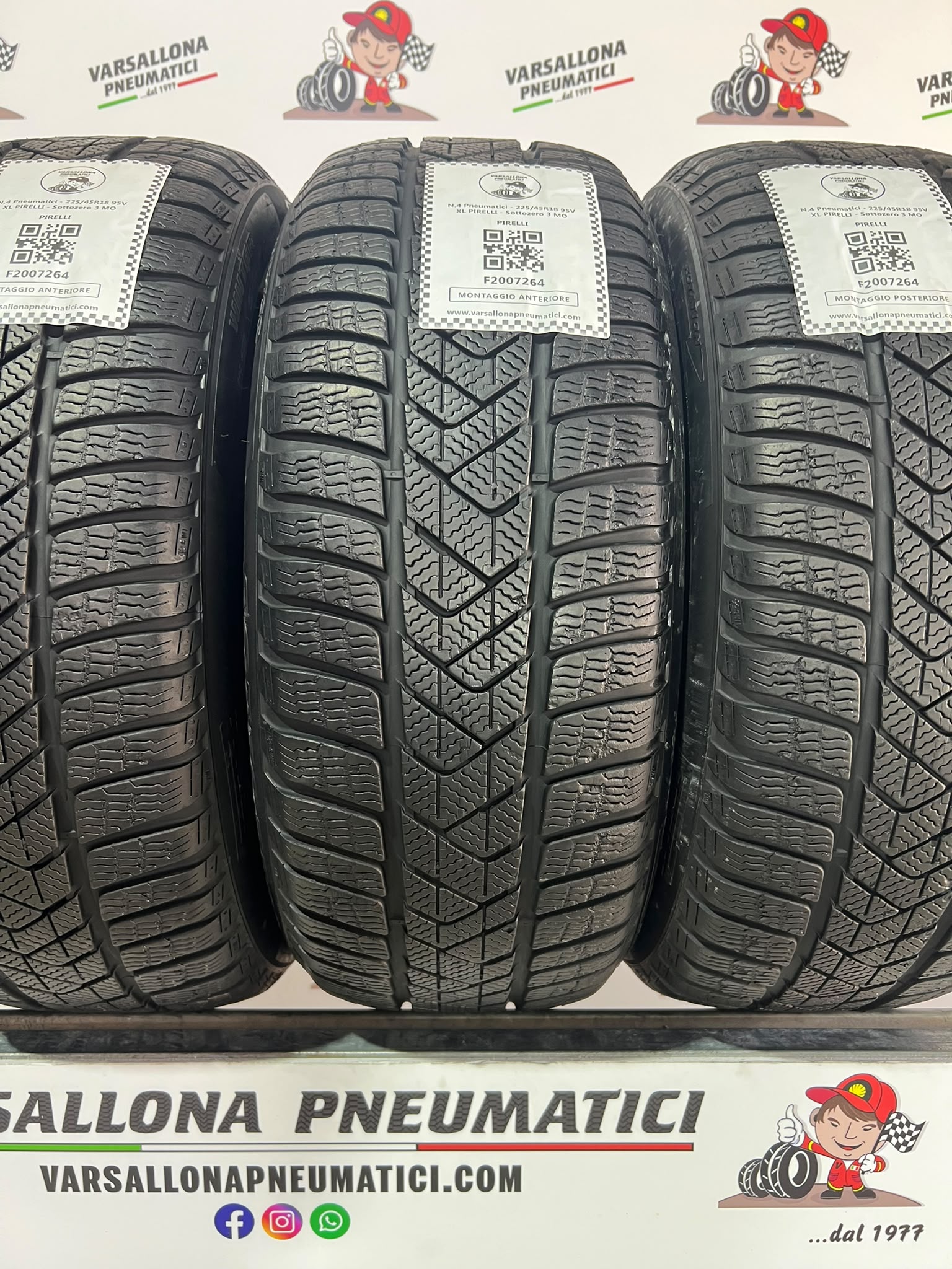 N.4 Pneumatici - 225/45R18 95V XL PIRELLI - Sottozero 3 MO - immagine 2