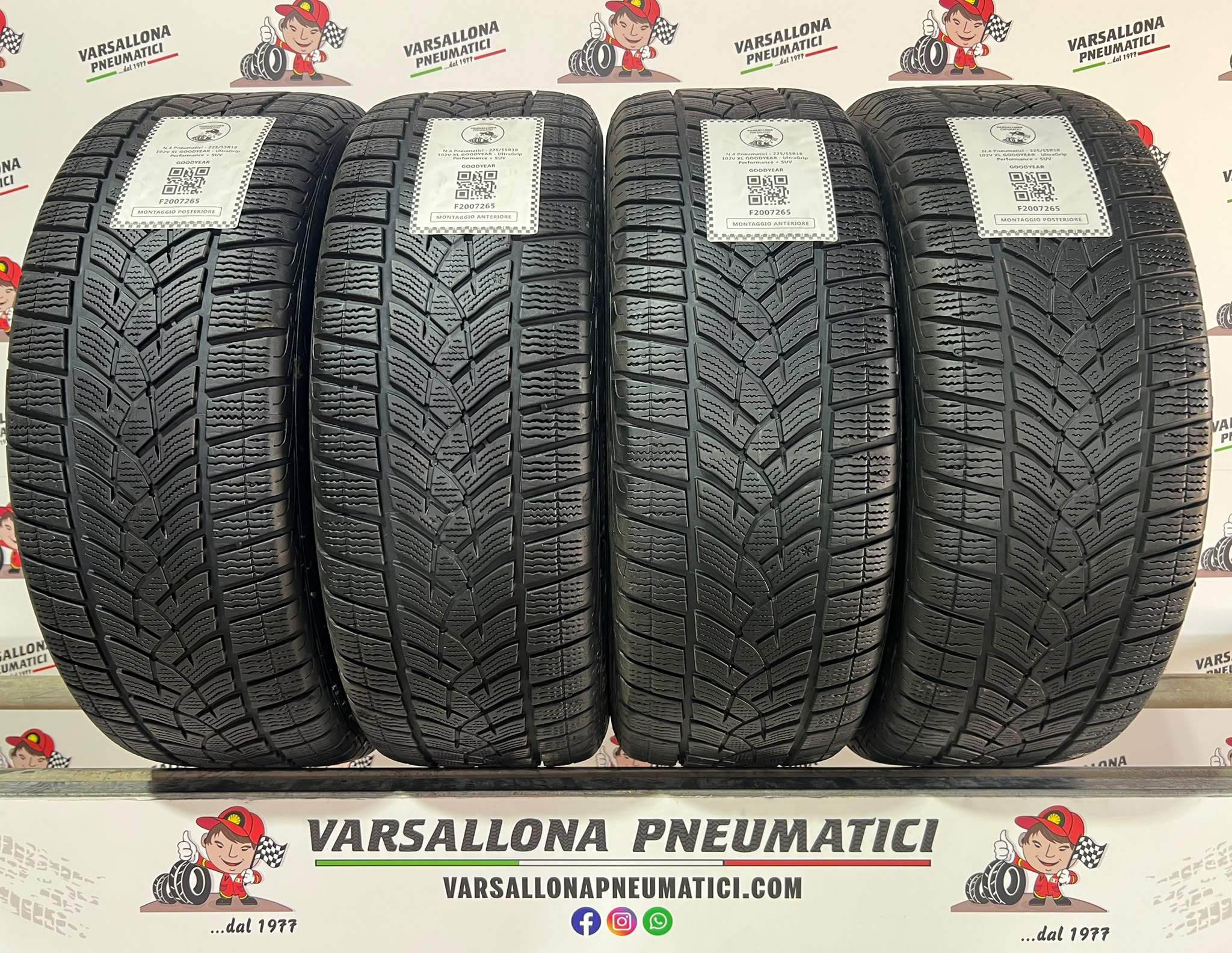 N.4 Pneumatici - 225/55R18 102V XL GOODYEAR - UltraGrip Performance + SUV