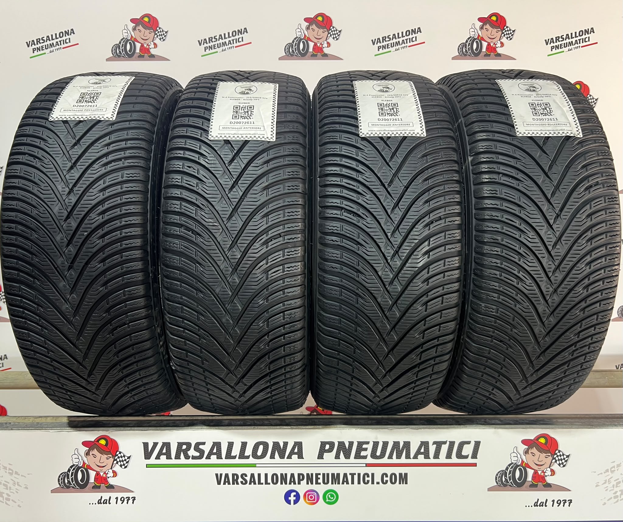N.4 Pneumatici - 215/50R18 92V KLEBER - Krisalp HP3