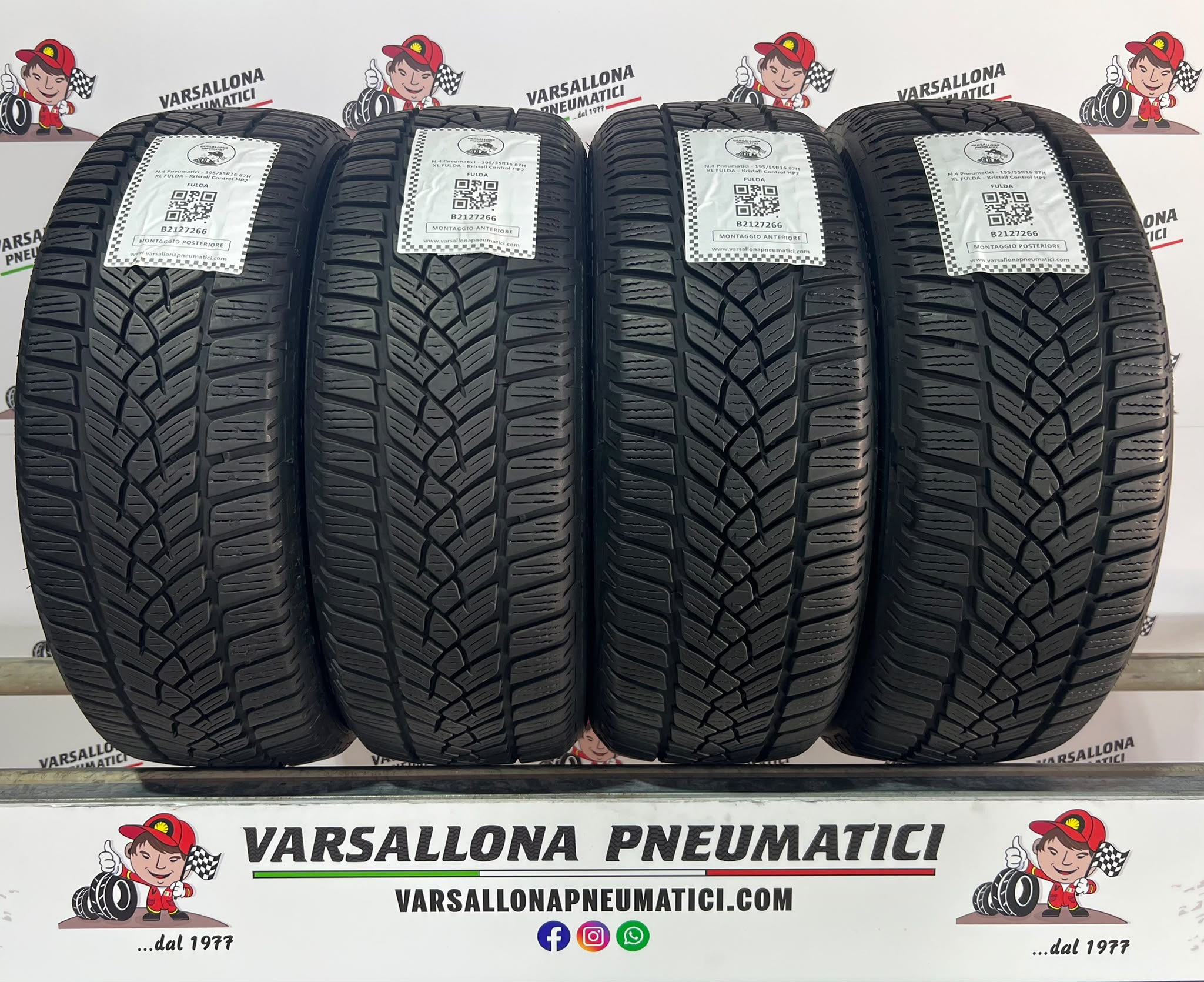 N.4 Pneumatici - 195/55R16 87H XL FULDA - Kristall Control HP2