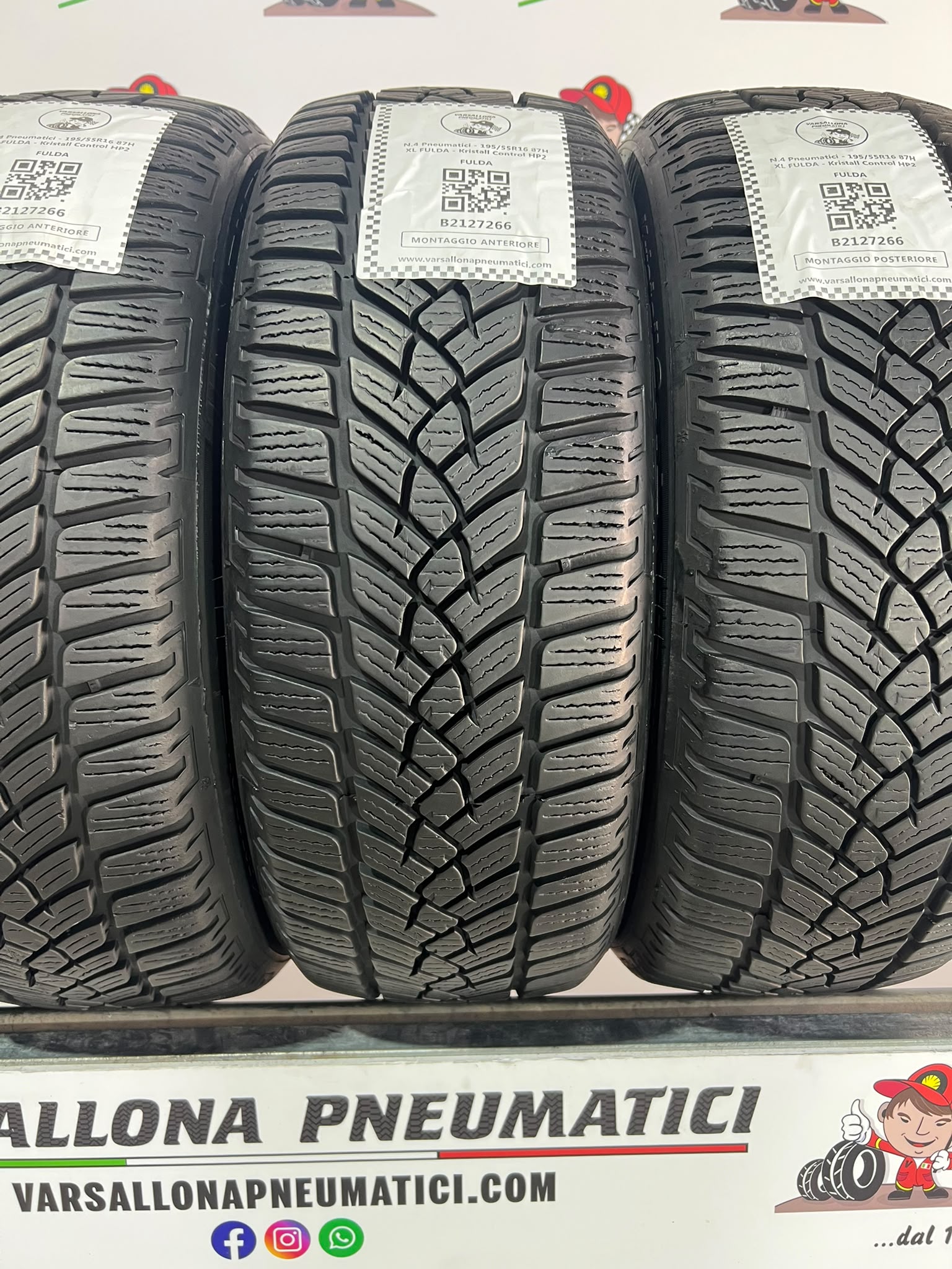 N.4 Pneumatici - 195/55R16 87H XL FULDA - Kristall Control HP2 - immagine 2