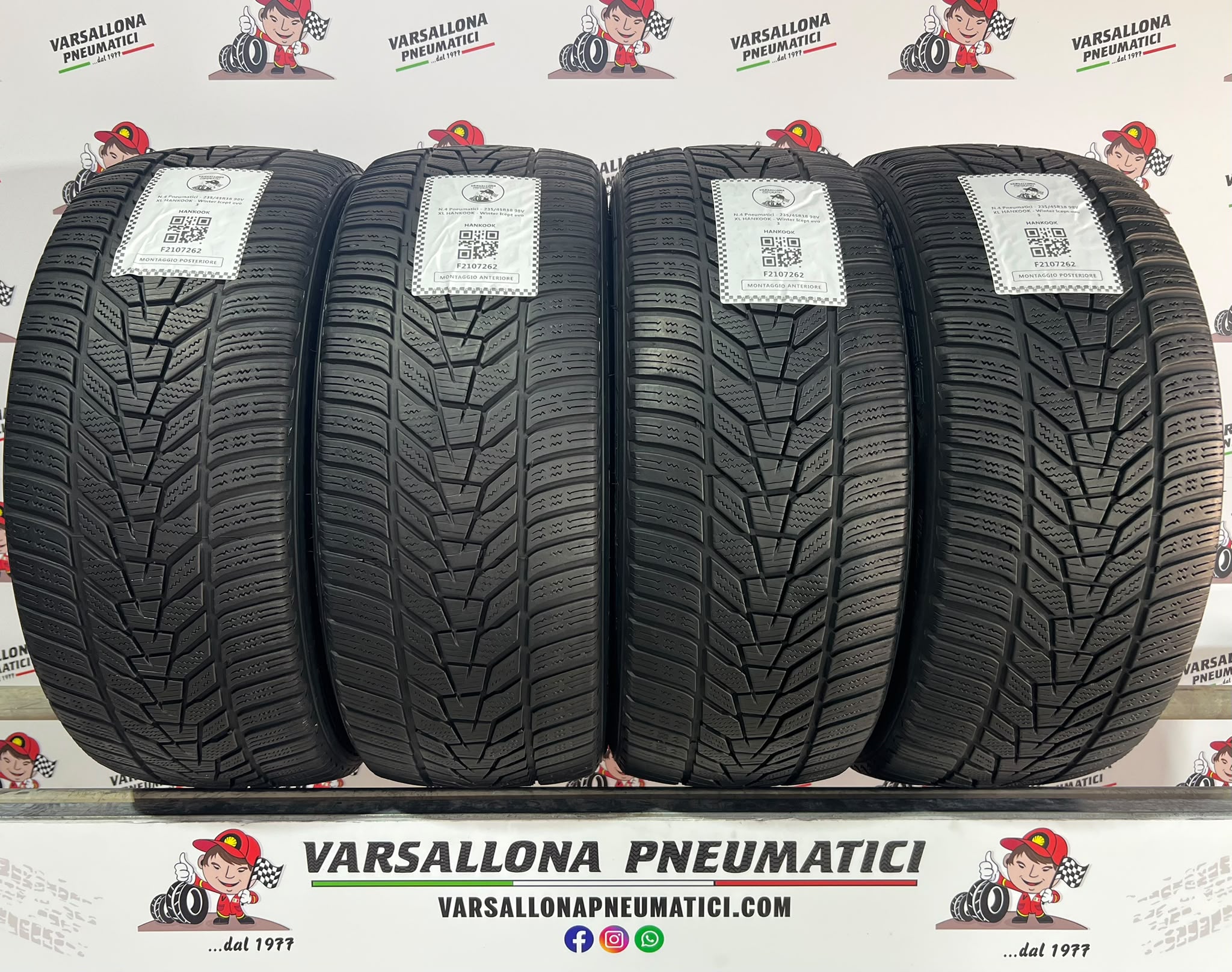 N.4 Pneumatici - 235/45R18 98V XL HANKOOK - Winter Icept evo 3