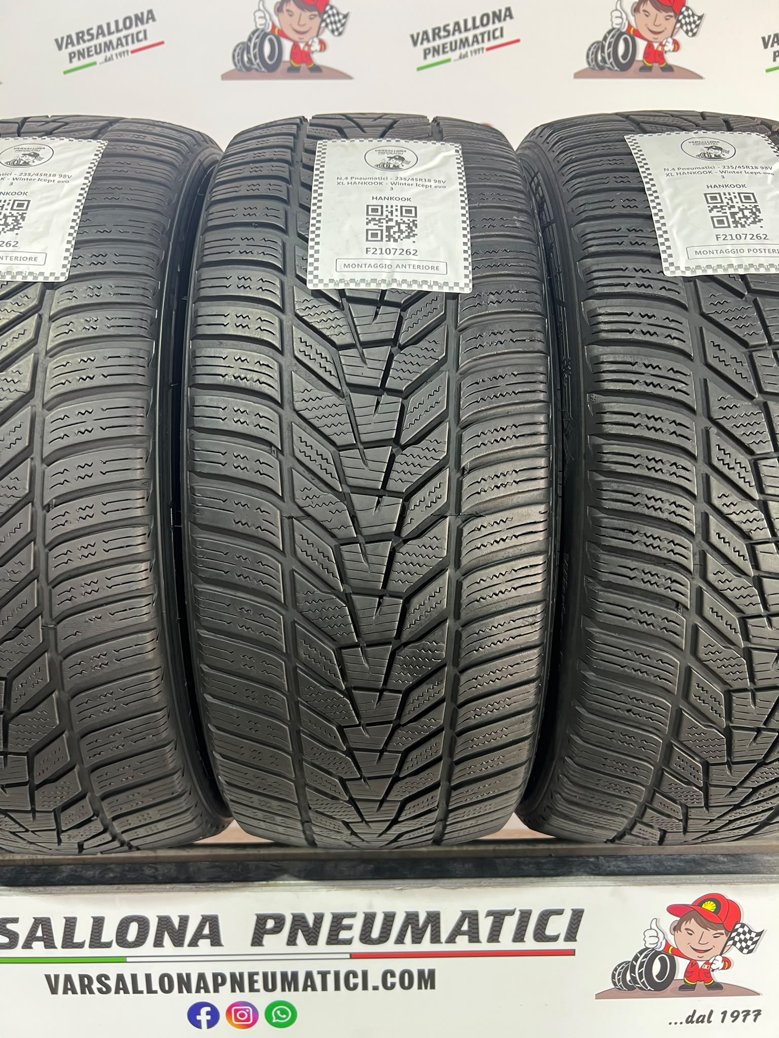 N.4 Pneumatici - 235/45R18 98V XL HANKOOK - Winter Icept evo 3 - immagine 2