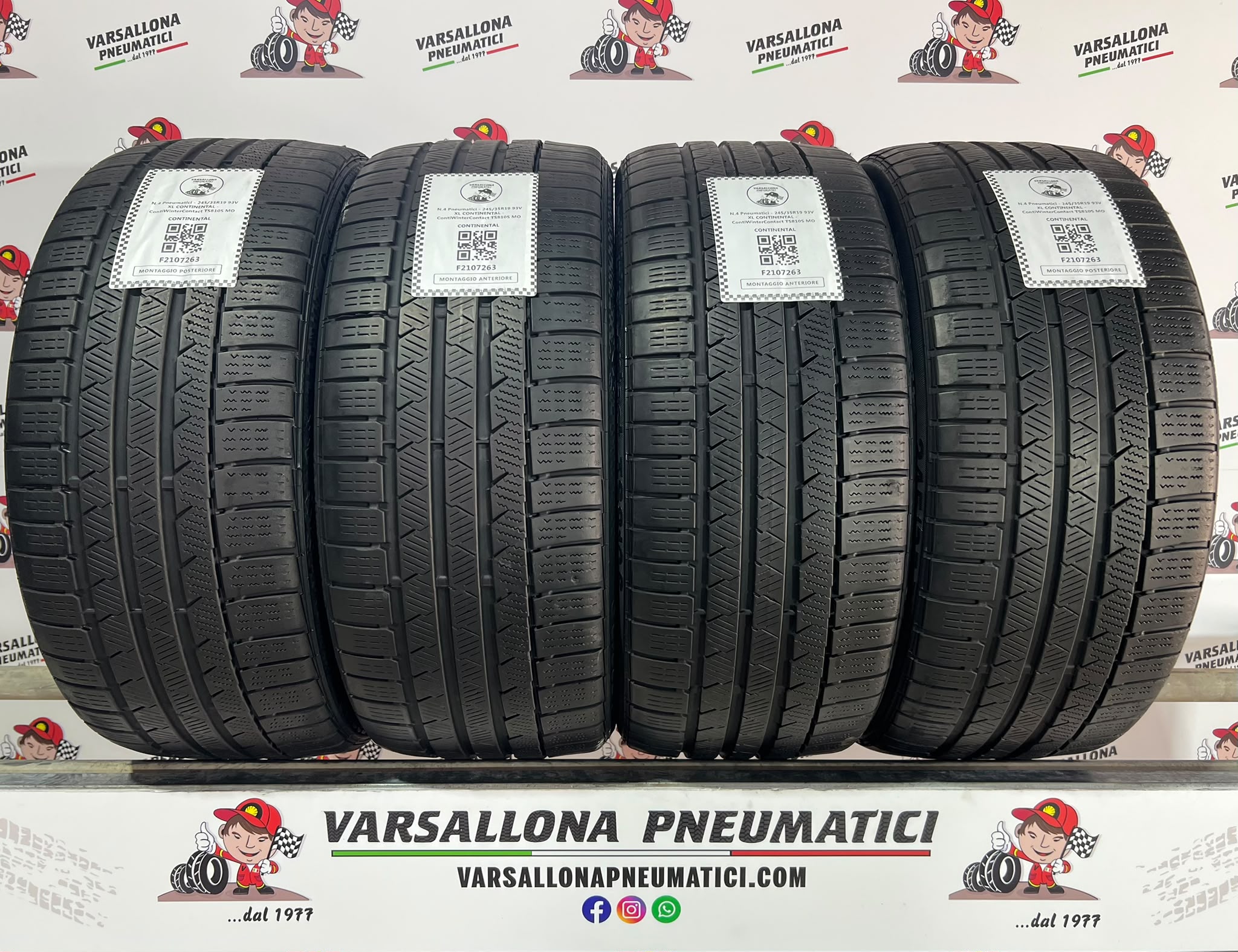 N.4 Pneumatici - 245/35R19 93V XL CONTINENTAL - ContiWinterContact TS810S MO