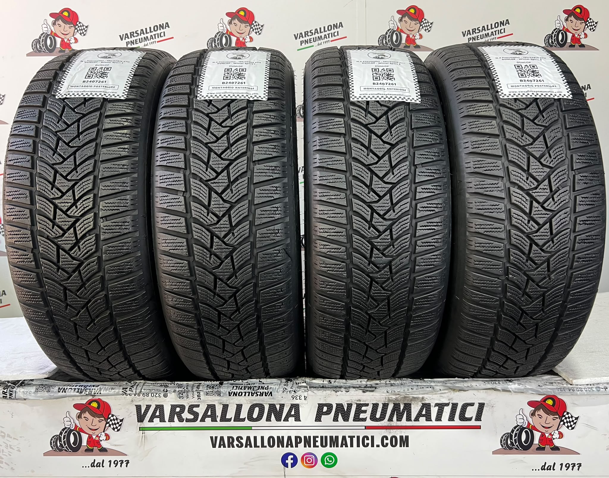 N.4 Pneumatici - 195/55R16 87H DUNLOP - Winter Sport 5