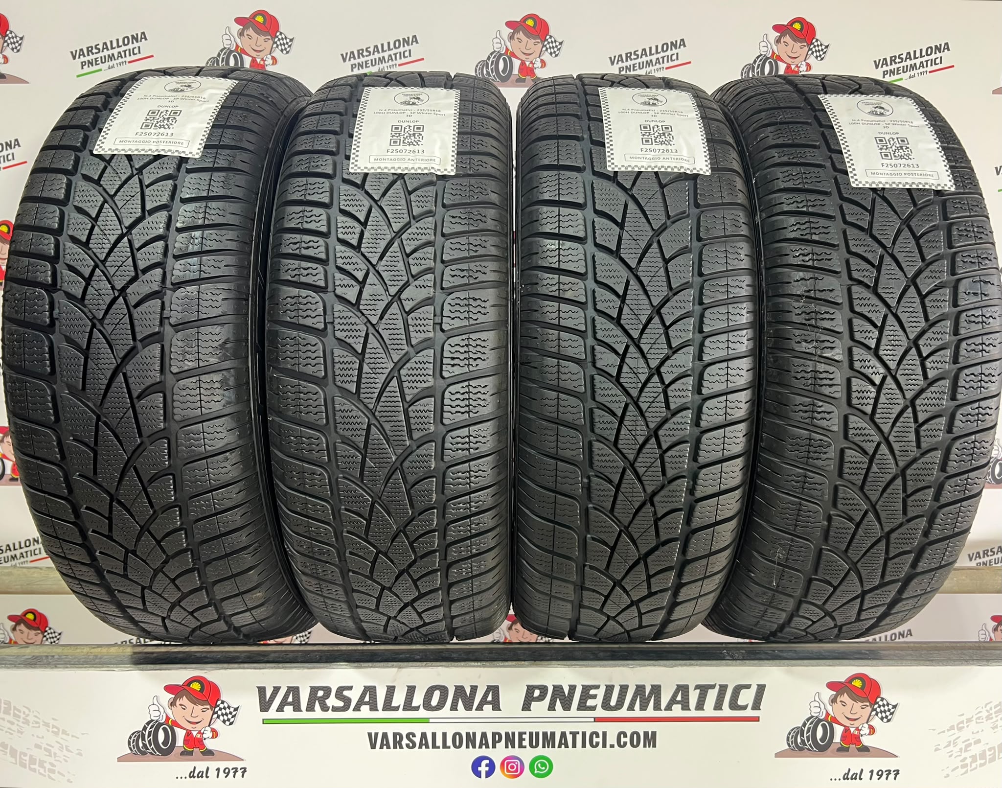 N.4 Pneumatici - 235/55R18 100H DUNLOP - SP Winter Sport 3D