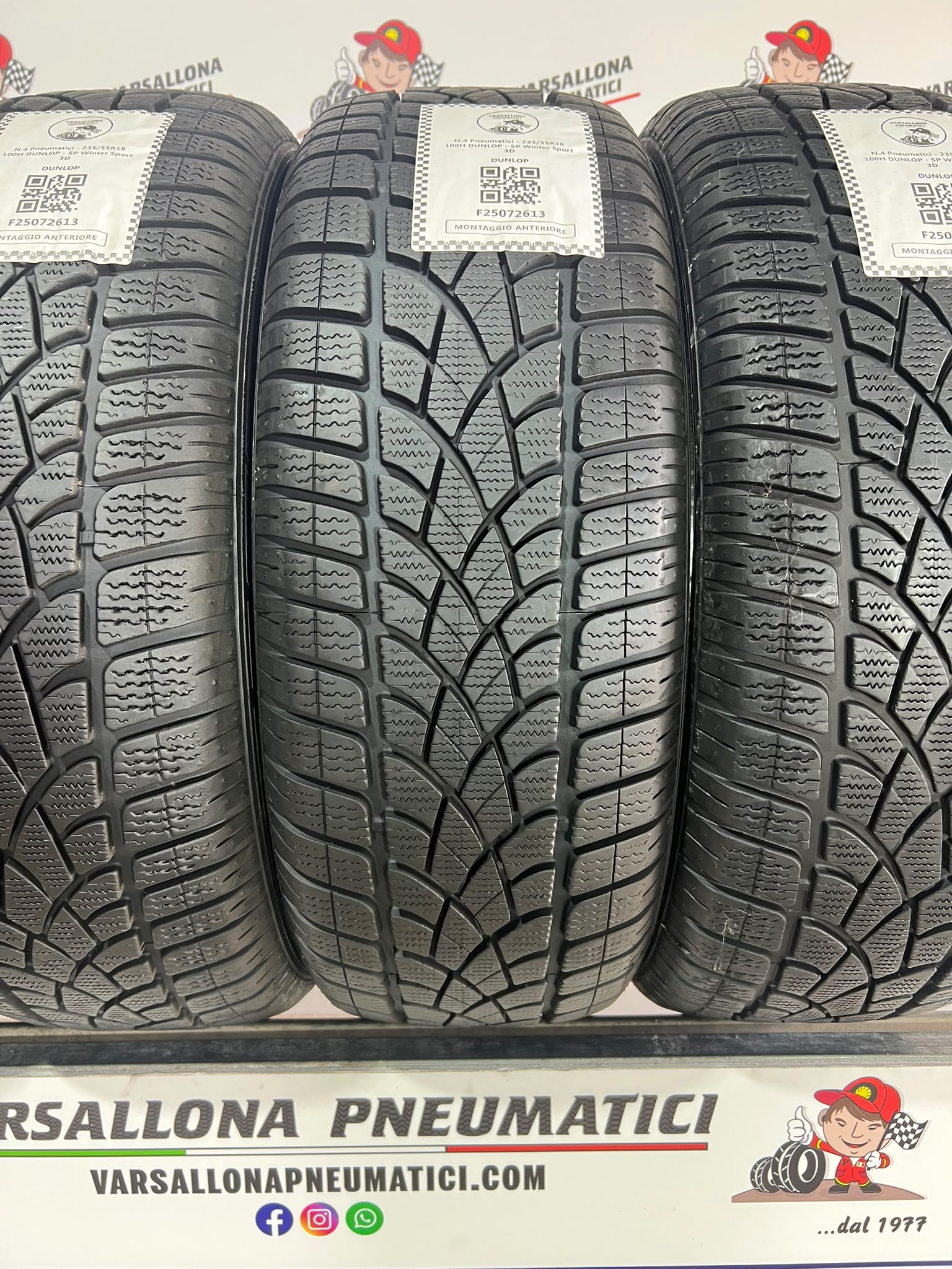 N.4 Pneumatici - 235/55R18 100H DUNLOP - SP Winter Sport 3D - immagine 2
