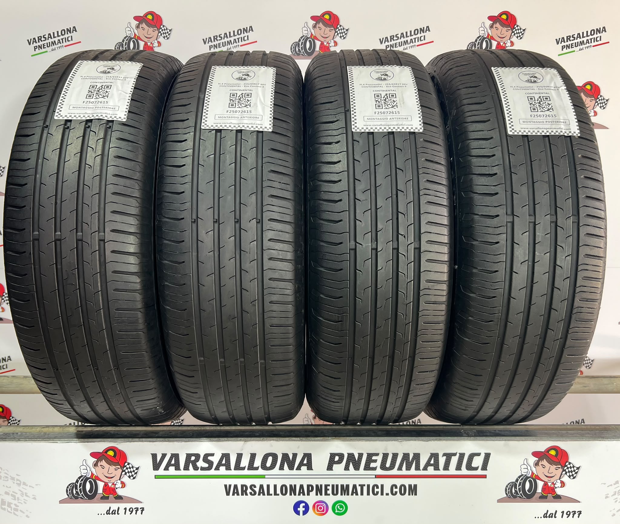 N.4 Pneumatici - 215/65R17 99V CONTINENTAL - Eco Contact 6