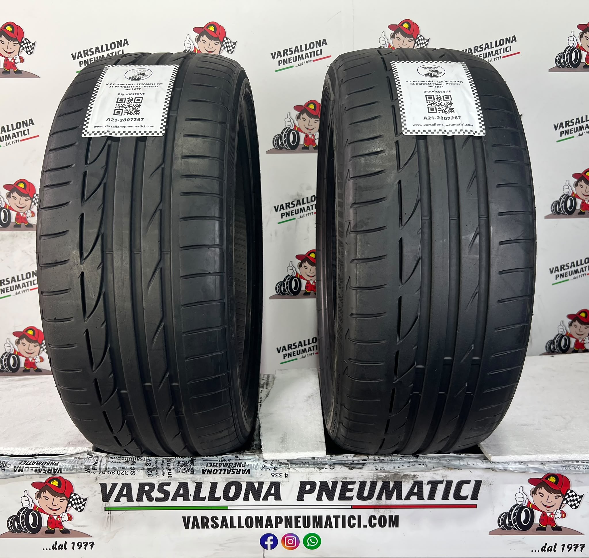 N.2 Pneumatici - 225/40R19 93Y XL BRIDGESTONE - Potenza S001 RFT