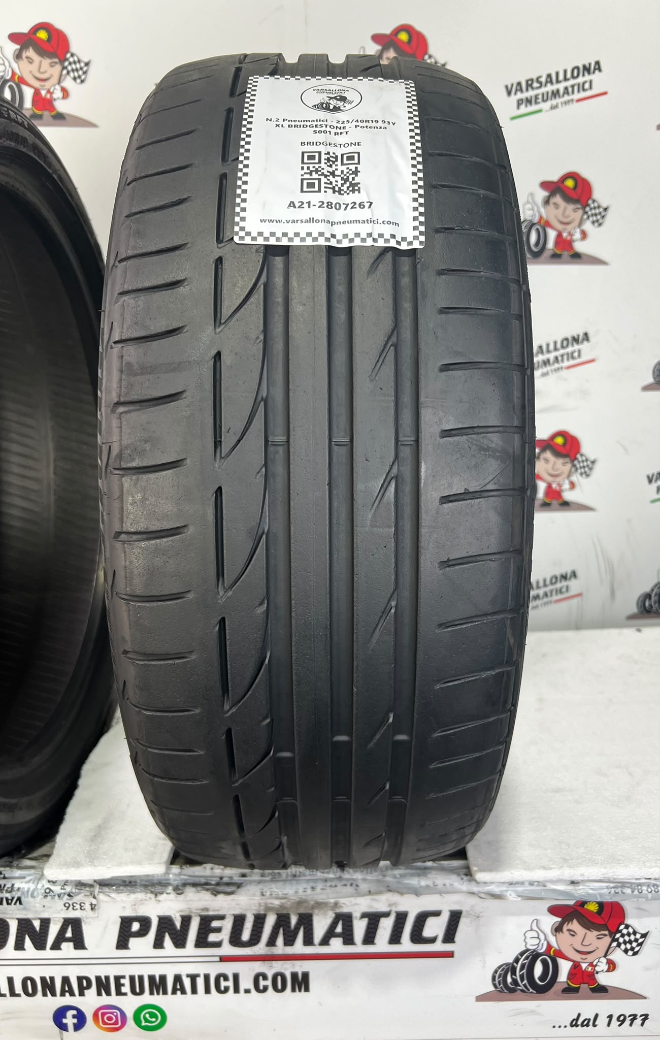 N.2 Pneumatici - 225/40R19 93Y XL BRIDGESTONE - Potenza S001 RFT - immagine 2
