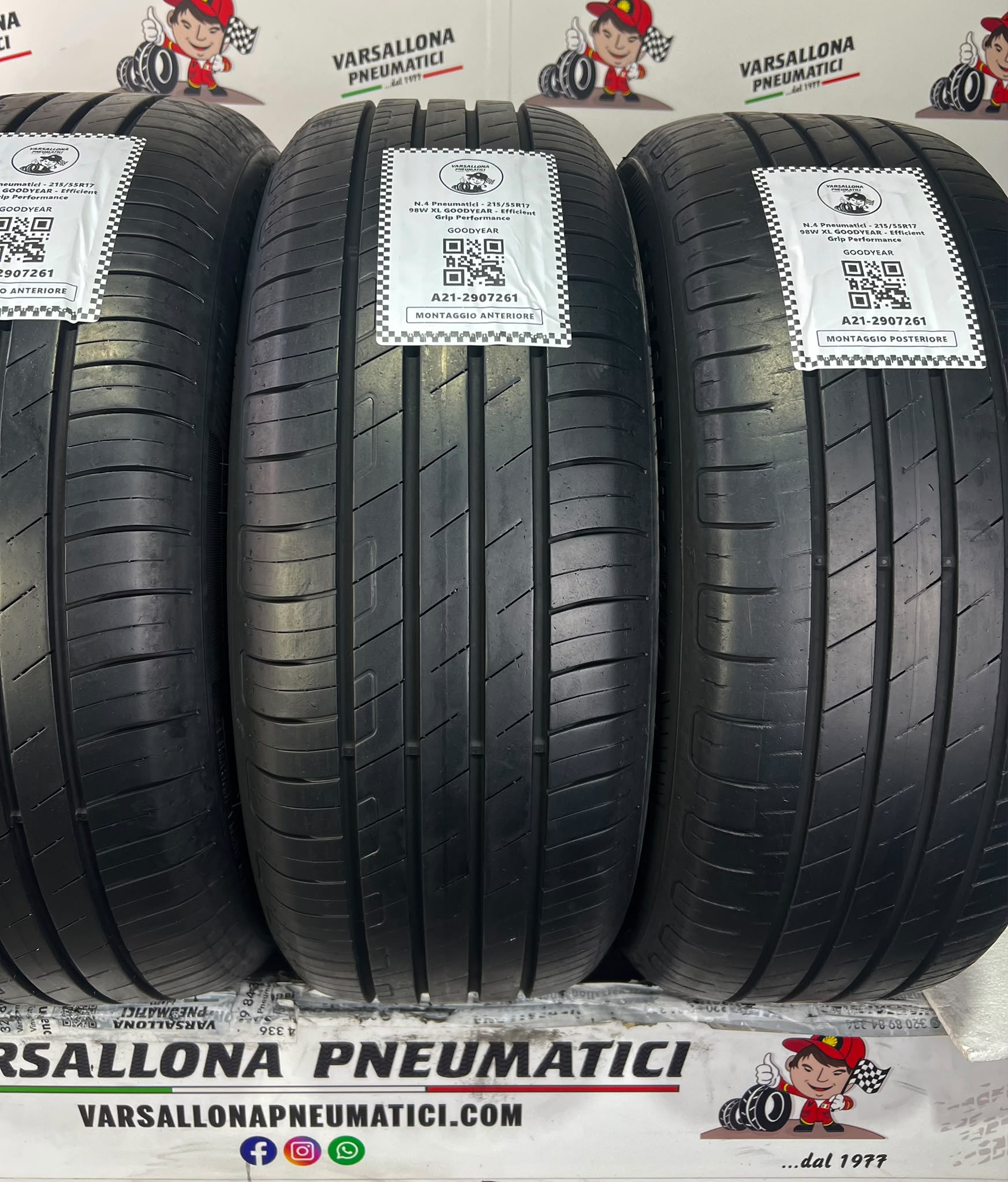 N.4 Pneumatici - 215/55R17 98W XL GOODYEAR - Efficient Grip Performance - immagine 2