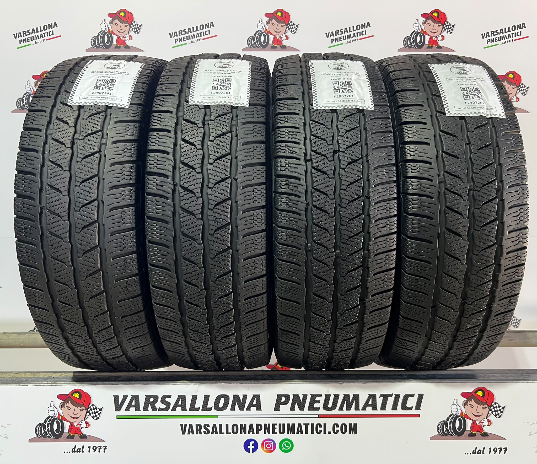 N.4 Pneumatici - 215/70R15C 109/107R CONTINENTAL - Van Contact Winter