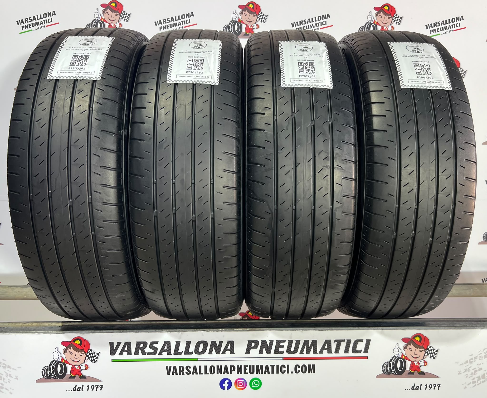 N.4 Pneumatici - 225/60R18 100H BRIDGESTONE- Alenza H/L 33