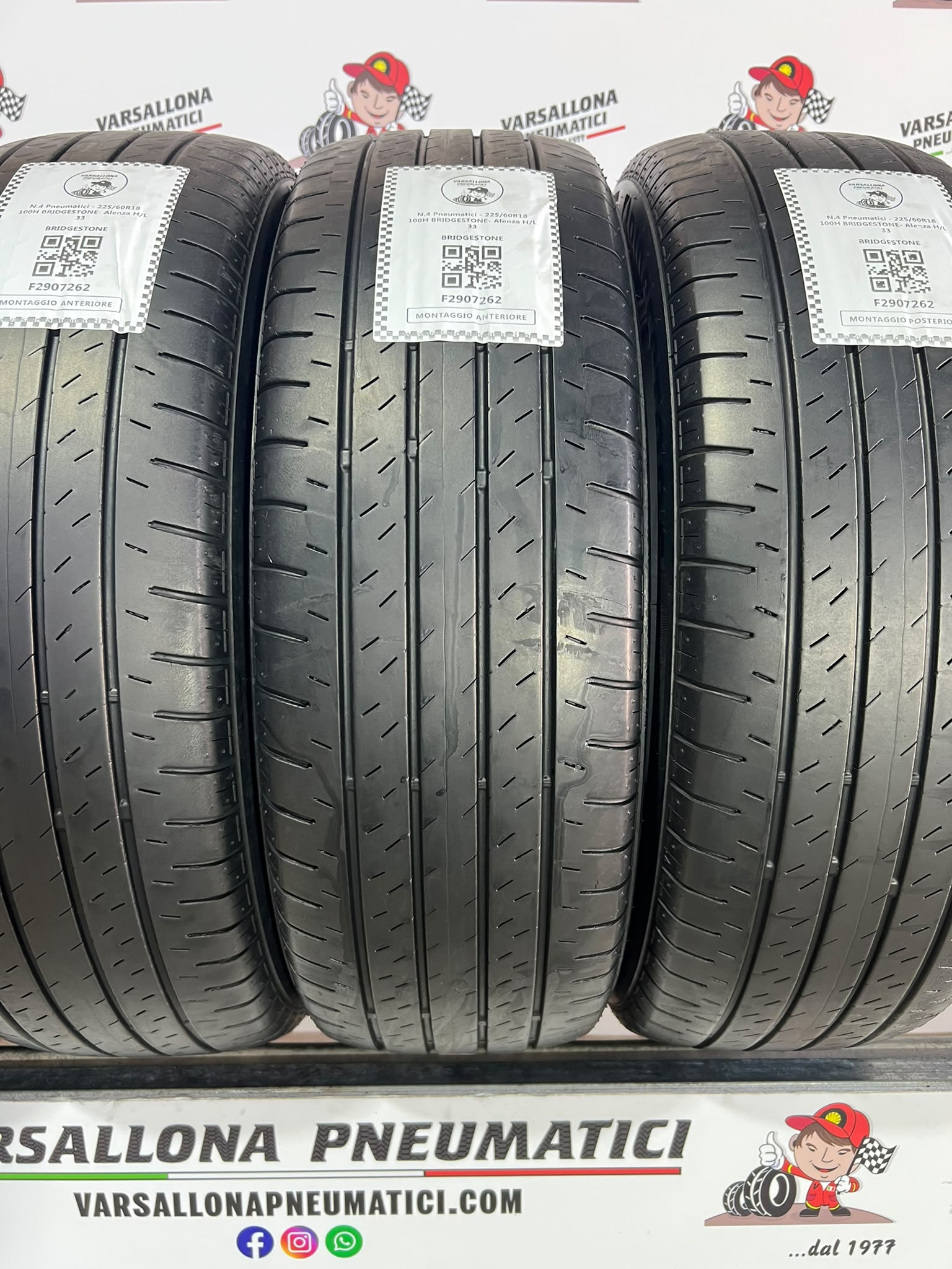 N.4 Pneumatici - 225/60R18 100H BRIDGESTONE- Alenza H/L 33 - immagine 2