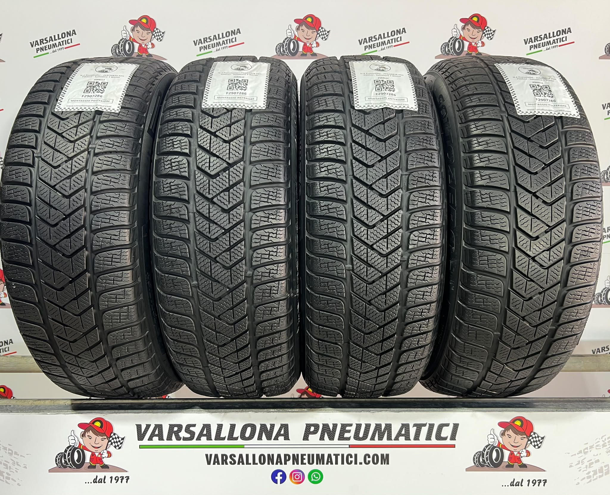 N.4 Pneumatici - 215/55R18 95H PIRELLI - Sottozero 3 Winter