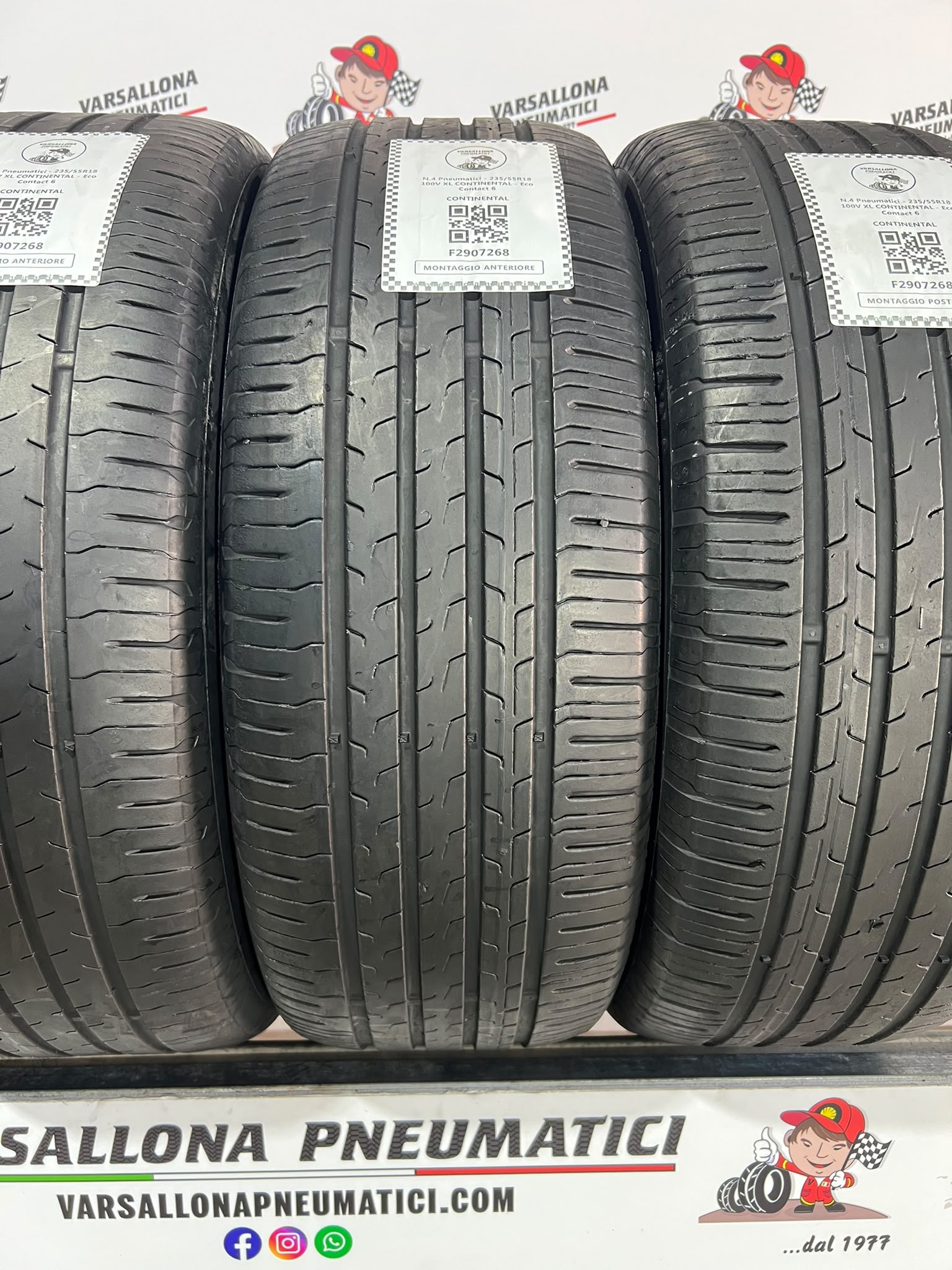 N.4 Pneumatici - 235/55R18 100V CONTINENTAL - Eco Contact 6 - immagine 2
