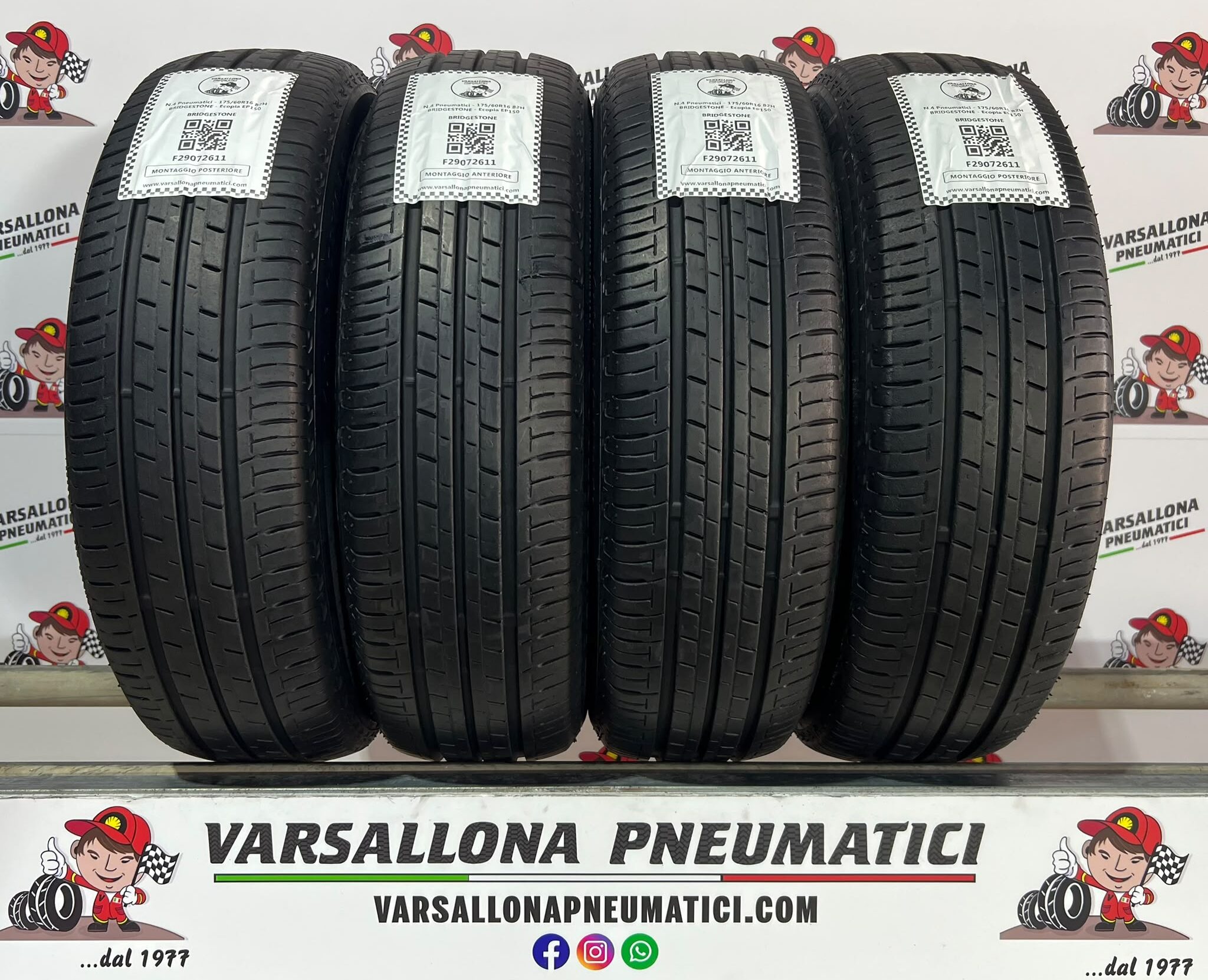 N.4 Pneumatici - 175/60R16 82H BRIDGESTONE - Ecopia EP150