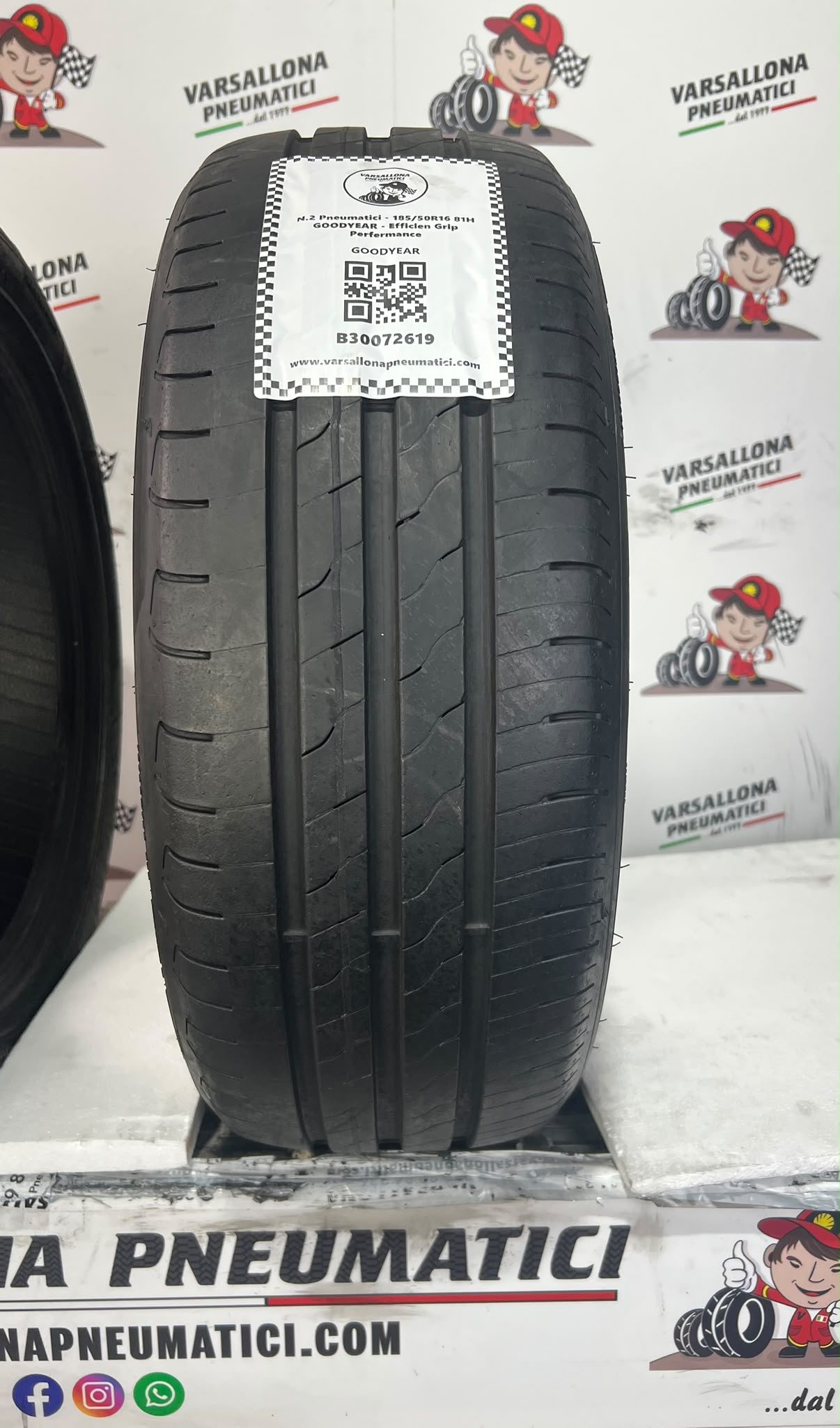 N.2 Pneumatici - 185/50R16 81H GOODYEAR - Efficien Grip Perfermance - immagine 2