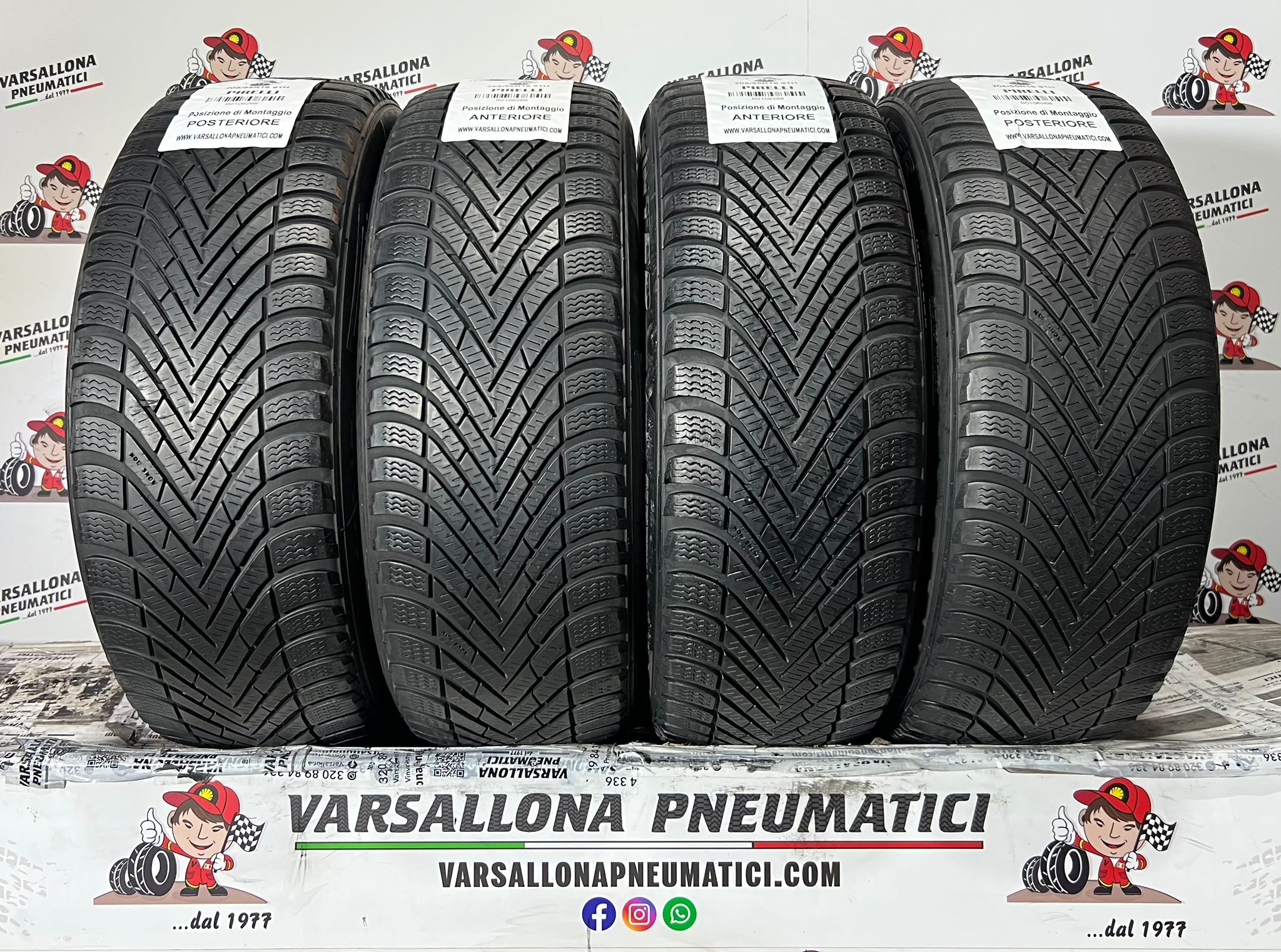 N.4 Pneumatici - 205/55R16 91H PIRELLI - Winter Cinturato