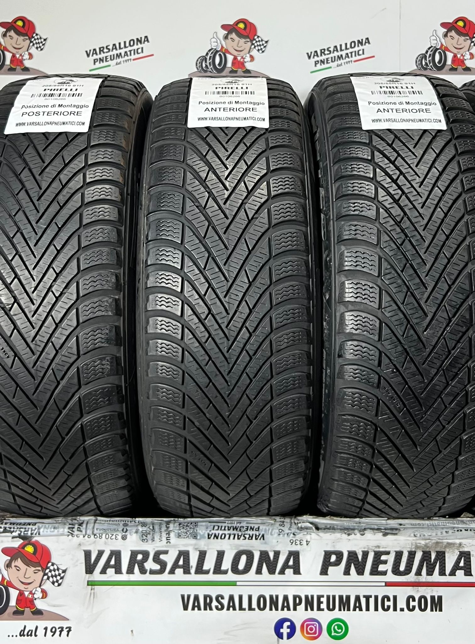 N.4 Pneumatici - 205/55R16 91H PIRELLI - Winter Cinturato - immagine 2