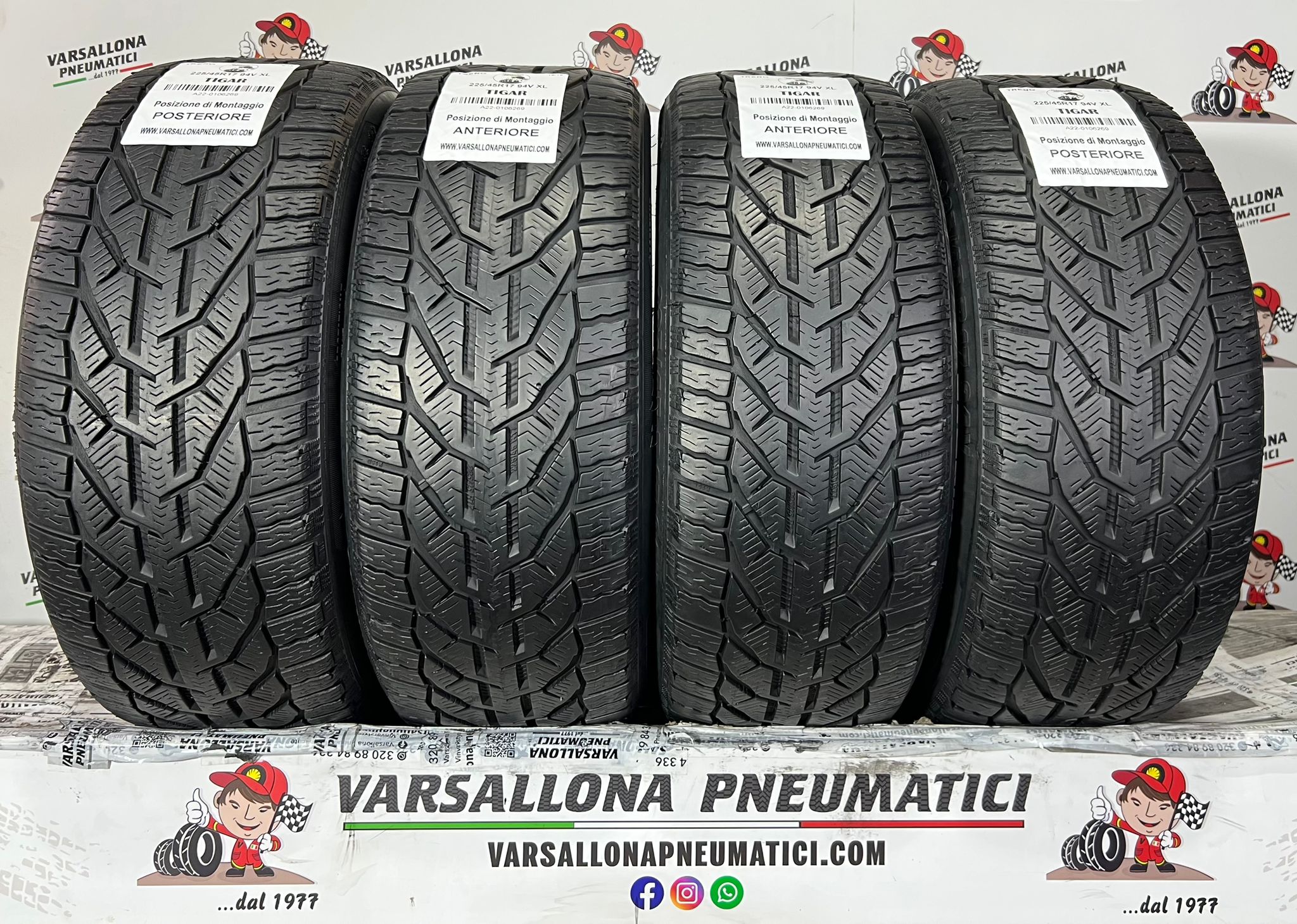 N.4 Pneumatici - 225/45R17 94V XL TIGAR - Winter