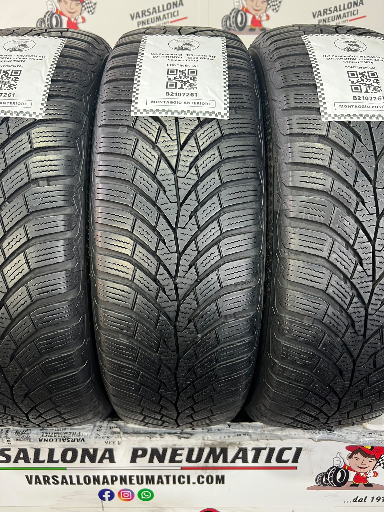 N.4 Pneumatici - 195/65R15 91T CONTINENTAL - Conti Winter Contact TS870 - immagine 2