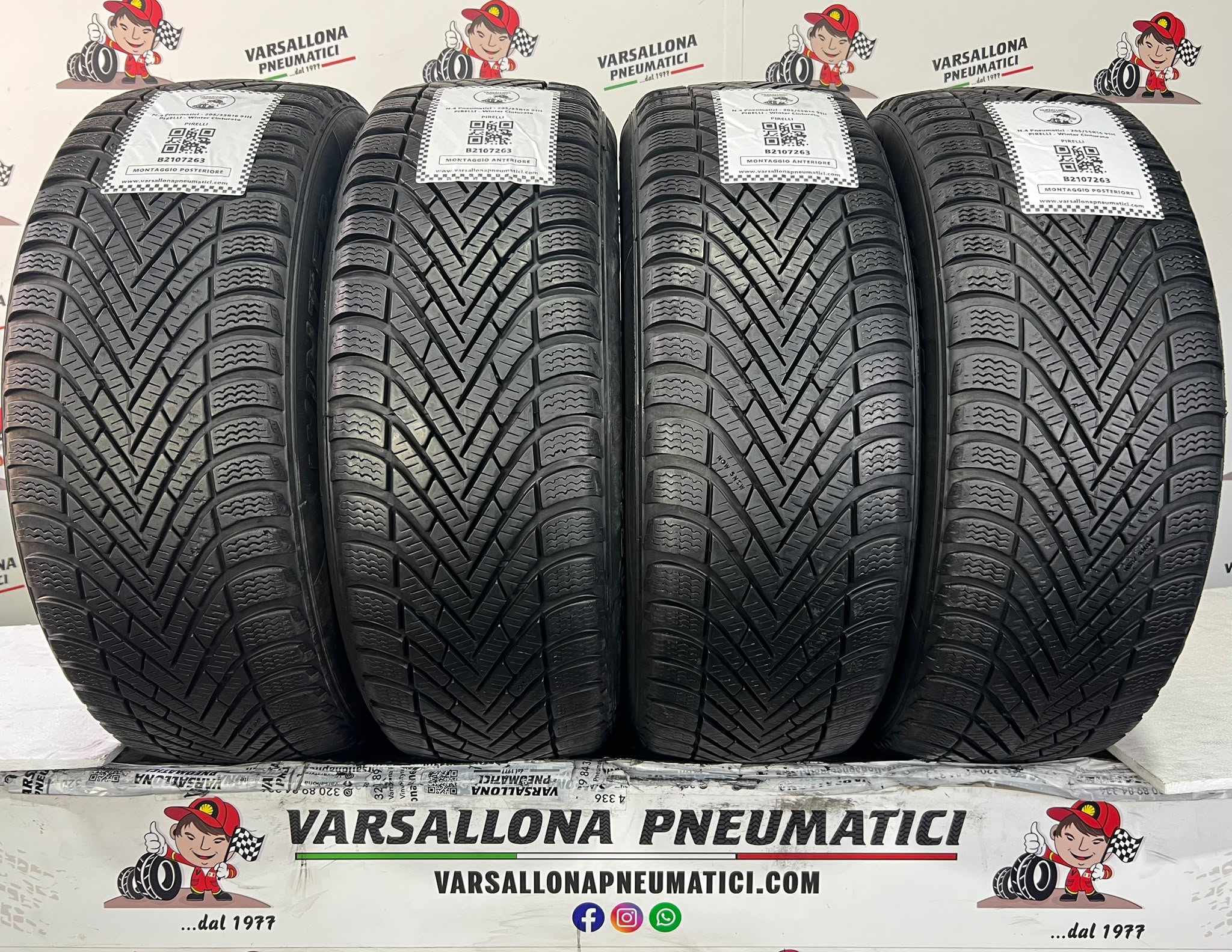 N.4 Pneumatici - 205/55R16 91H PIRELLI - Winter Cinturato