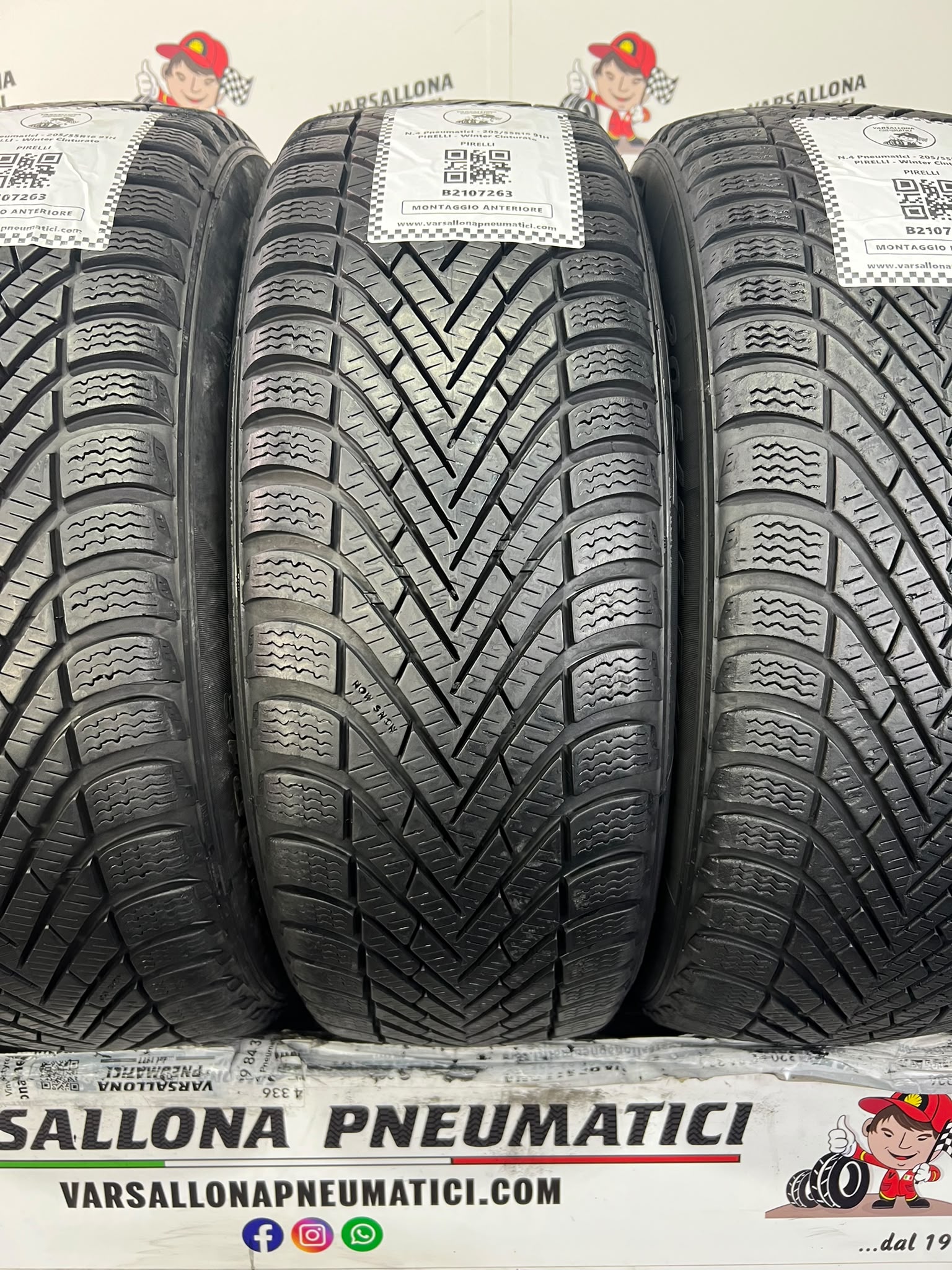 N.4 Pneumatici - 205/55R16 91H PIRELLI - Winter Cinturato - immagine 2
