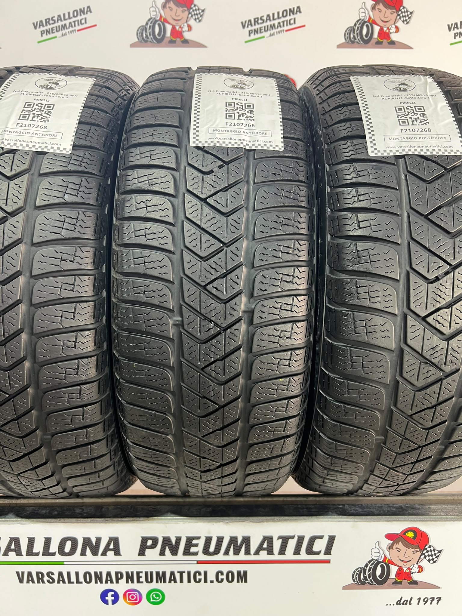 N.4 Pneumatici - 215/60R16 99H XL PIRELLI - Sottozero 3 Winter - immagine 2