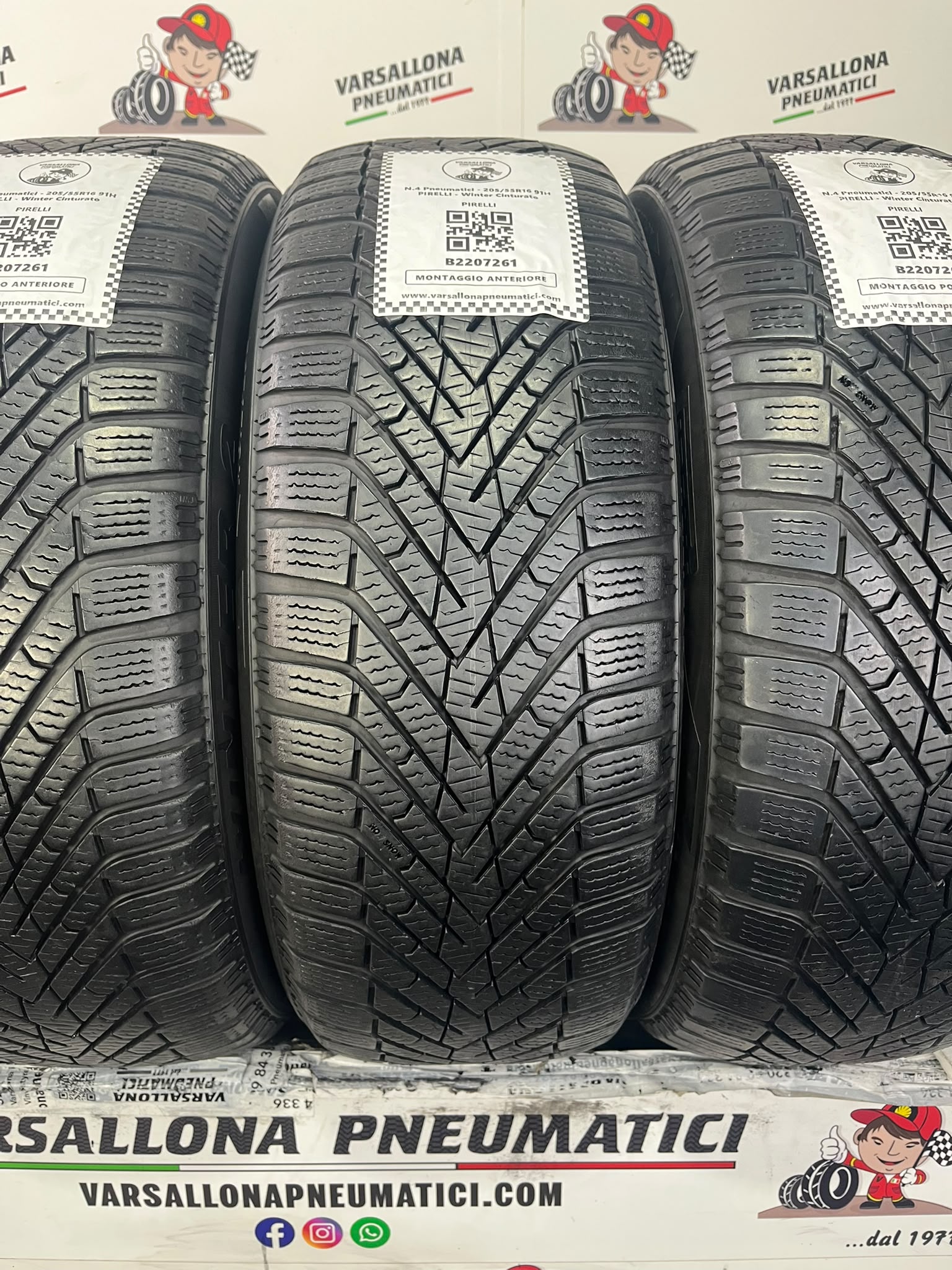 N.4 Pneumatici - 205/55R16 91H PIRELLI - Winter Cinturato - immagine 2