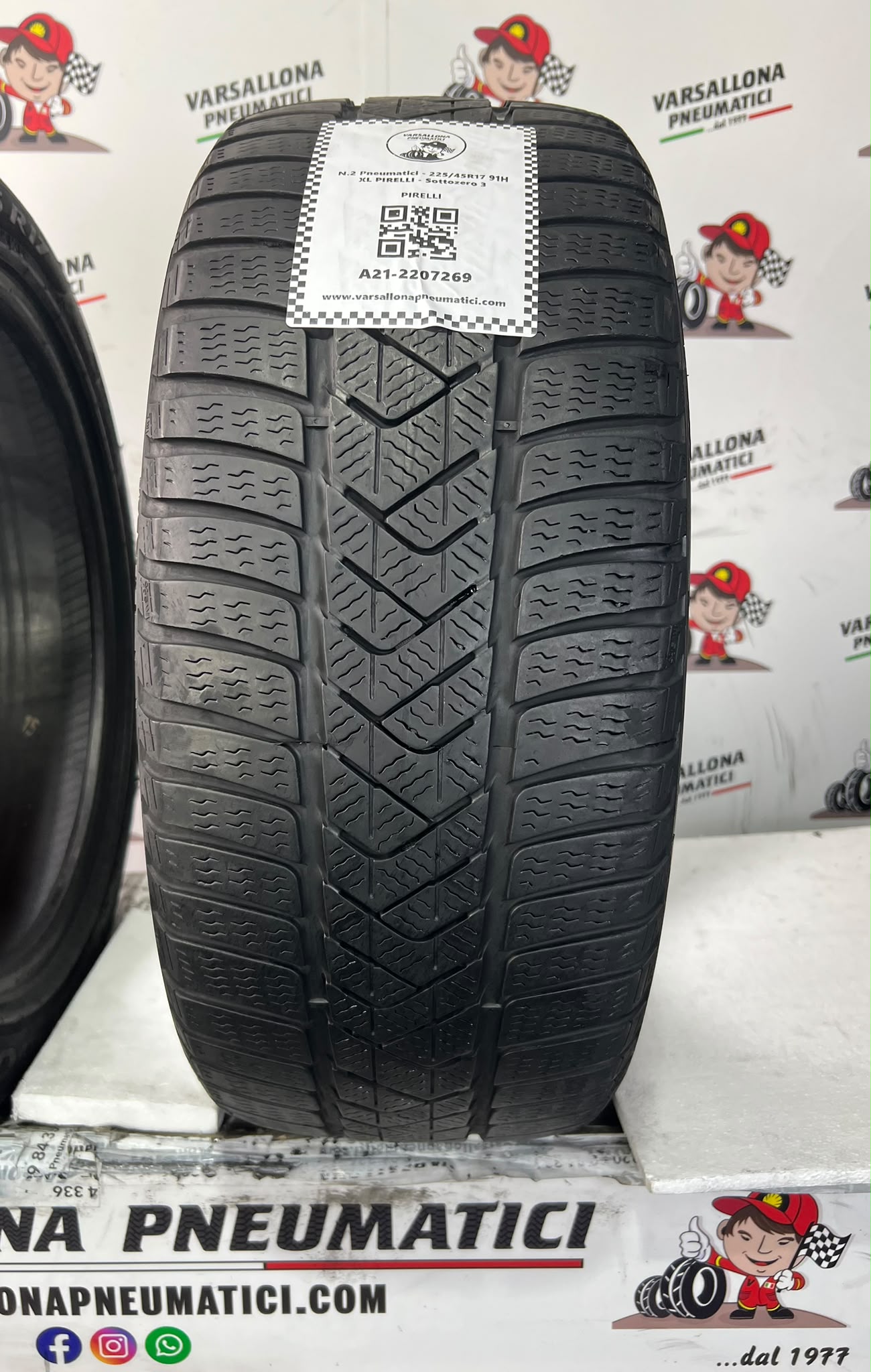 N.2 Pneumatici - 225/45R17 91H XL PIRELLI - Sottozero 3 - immagine 2