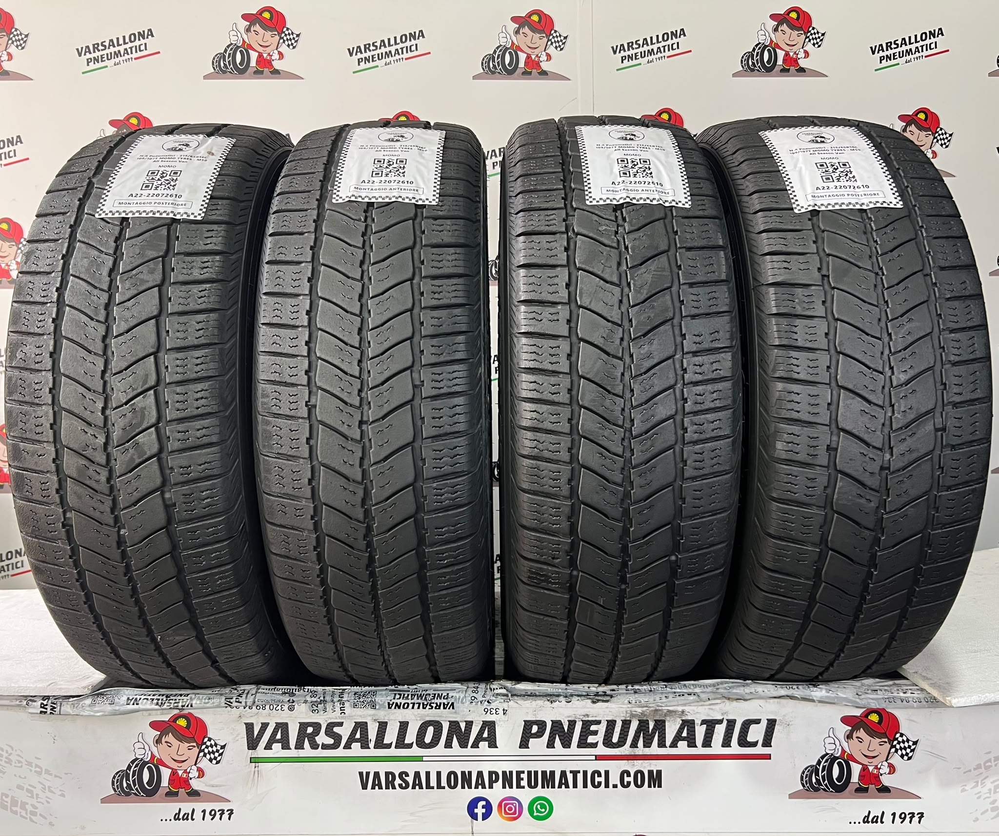 N.4 Pneumatici - 215/65R16C 109/107T MOMO TYRES - M50 All Season Van