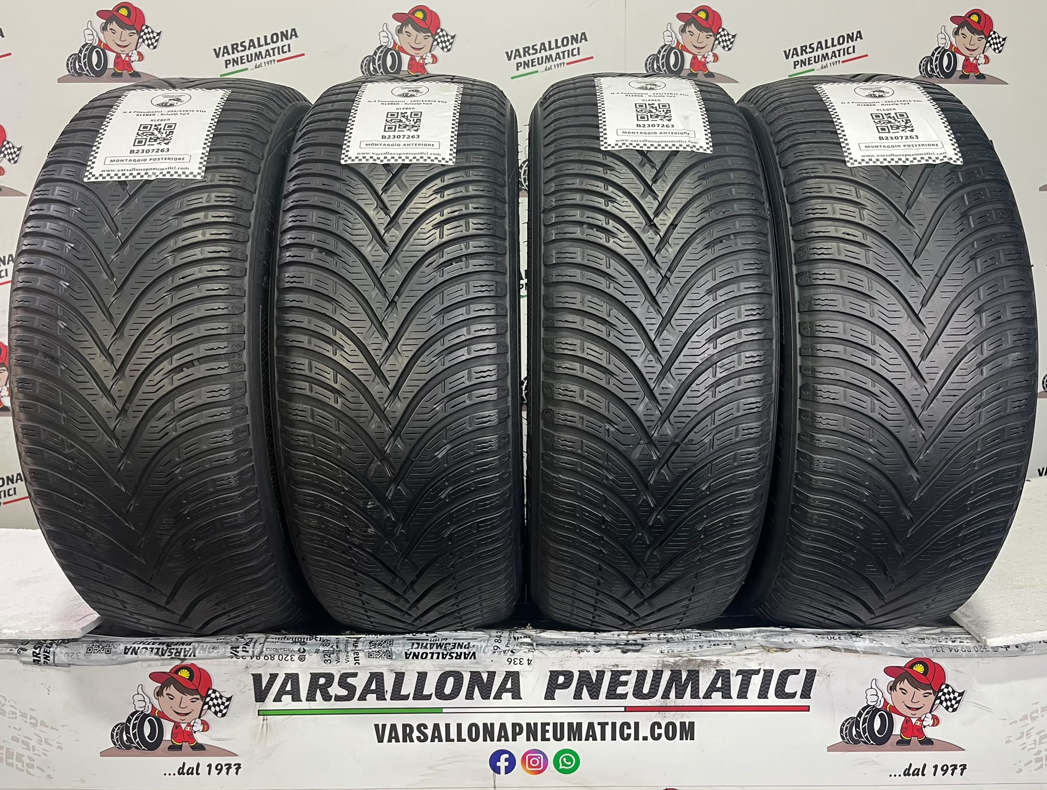 N.4 Pneumatici - 205/55R16 91H KLEBER - Krisalp HP3