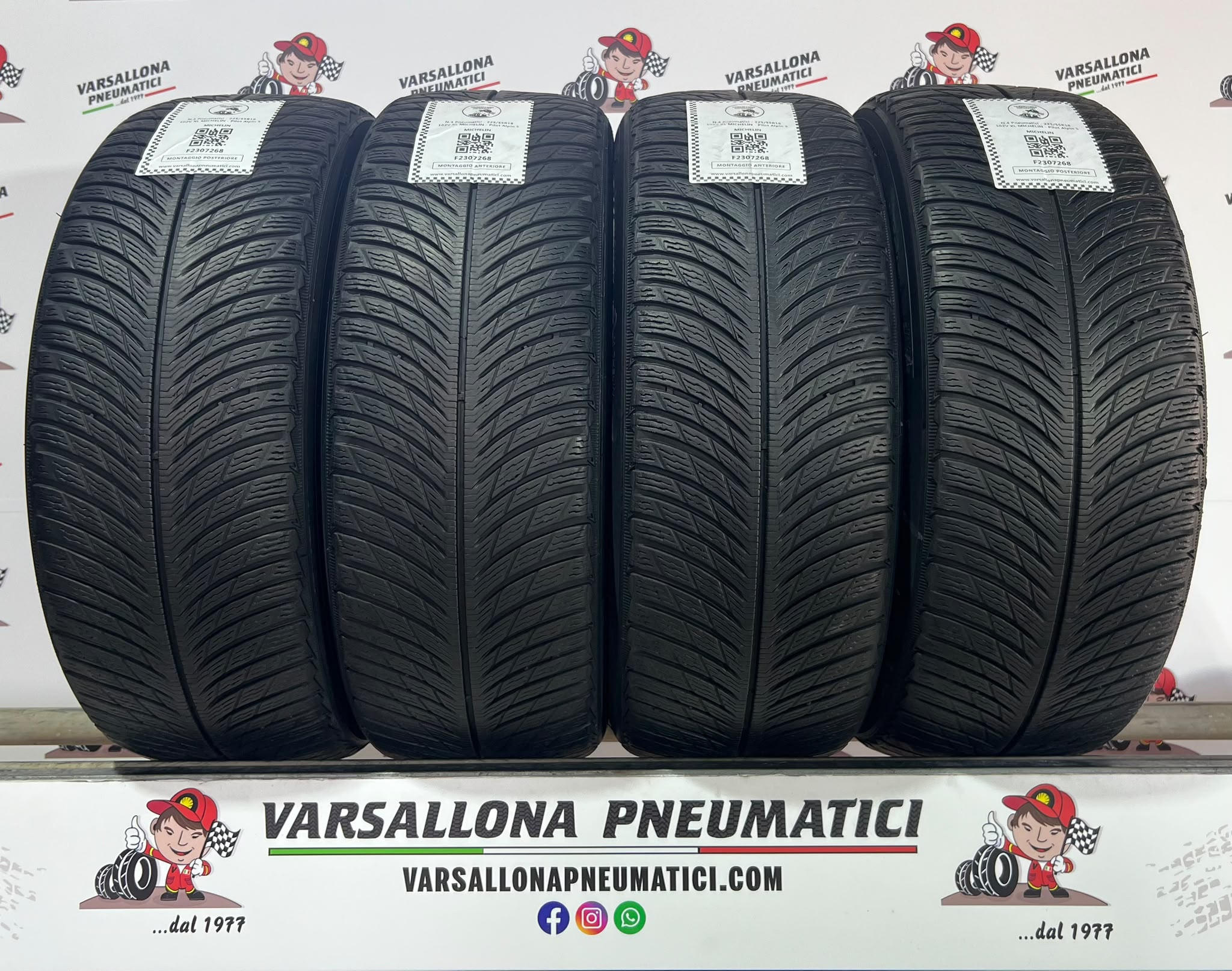 N.4 Pneumatici - 225/55R18 102V XL MICHELIN - Pilot Alpin 5