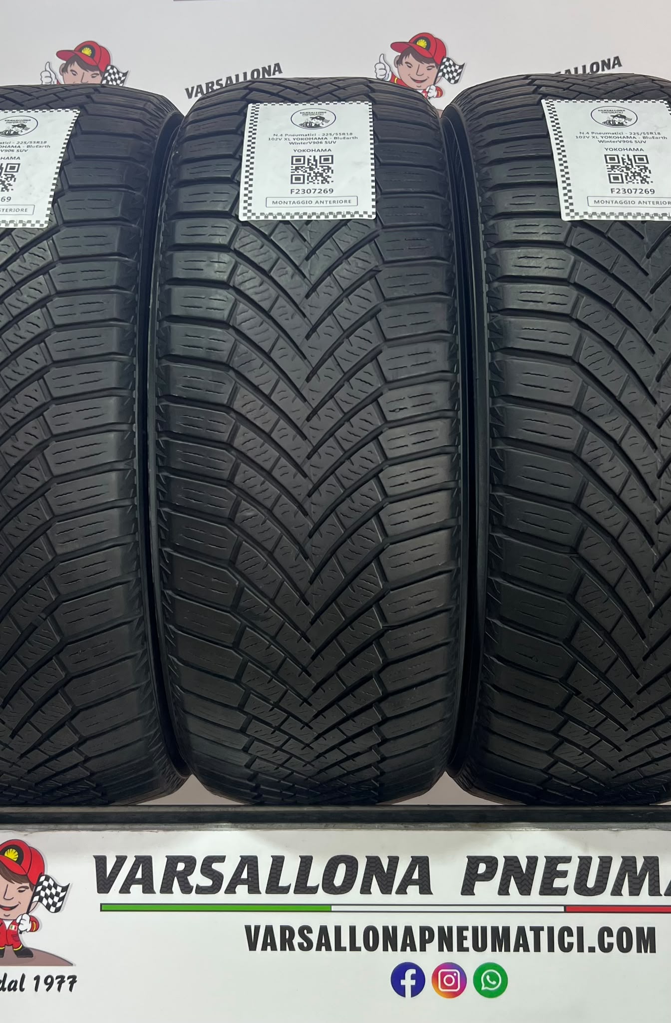 N.4 Pneumatici - 225/55R18 102V XL YOKOHAMA - BluEarth WinterV906 SUV - immagine 2